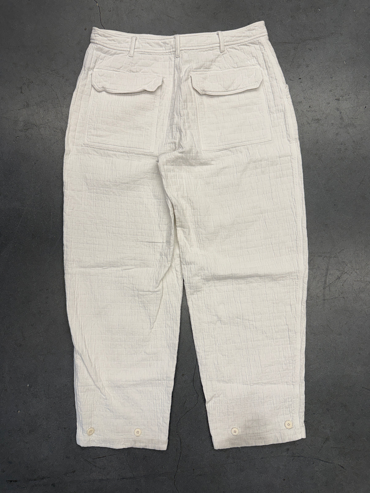 SS23 KITH WOMEN RAINER QUILTED UTILITY PANTS - WHITE