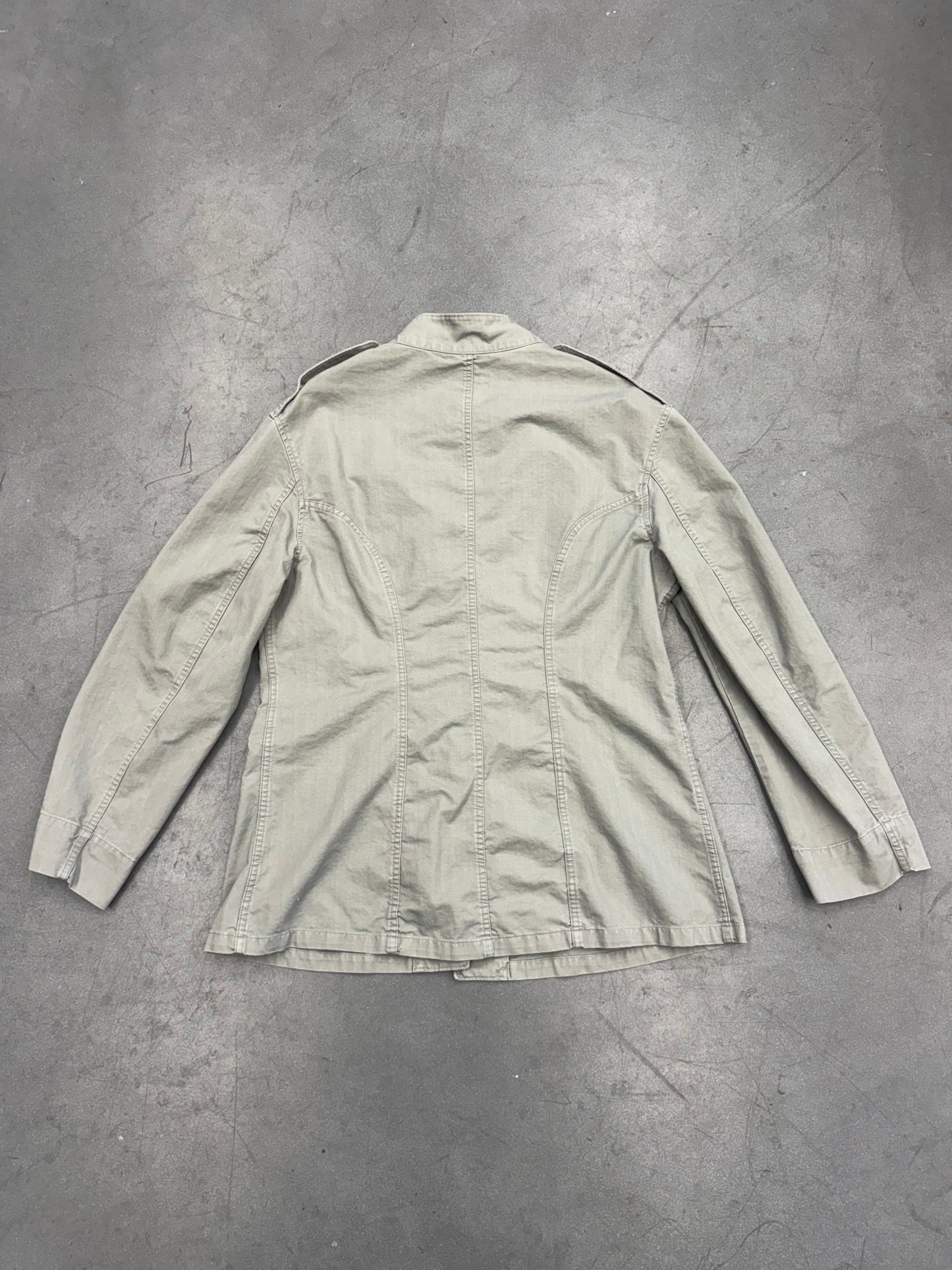 80S VINTAGE POLO RALPH LAUREN FIELD JACKET - GREY (AS SEEN ON ILAM GALLAGHER OF OASIS)