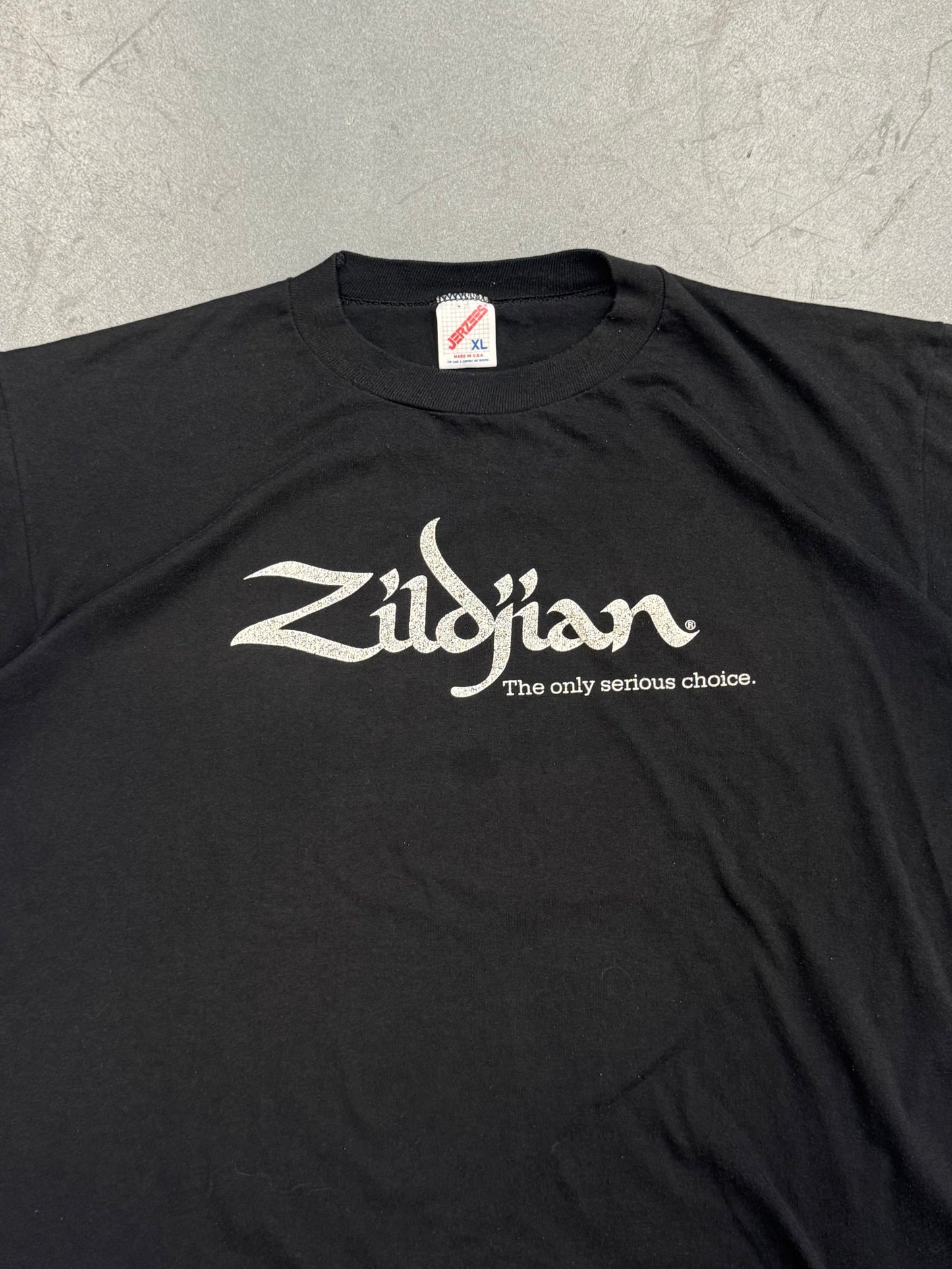 90S ZILDJIAN THE ONLY SERIOUS CHOICE. TEE (JERZEES TAG)