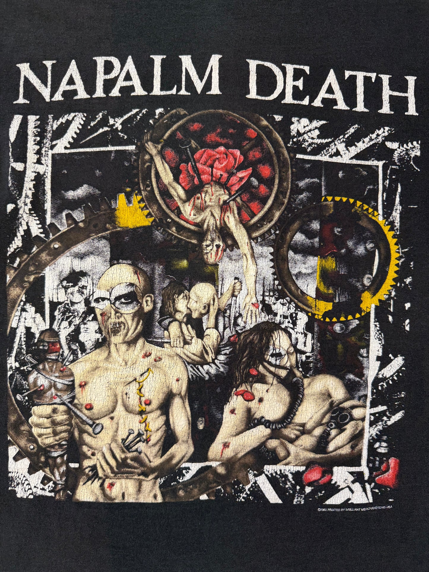 1992 NAPALM DEATH CAMPAIGN FOR MUSICAL DESTRUCTION TOUR TEE (FOTL TAG)