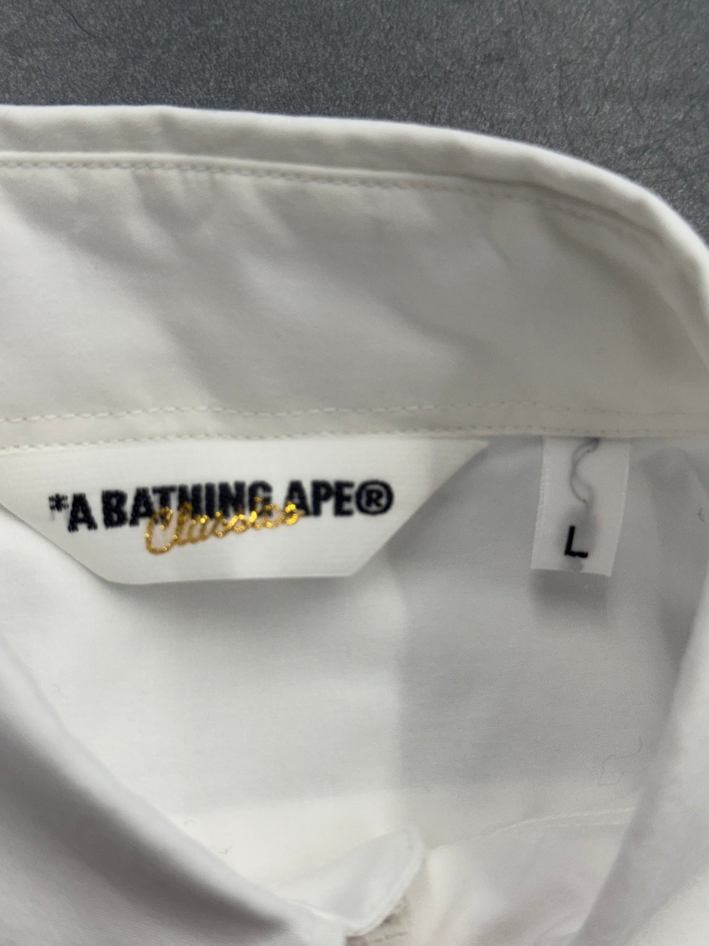 VINTAGE BAPE A BATHING APE CLASSICS PEEKING BABY MILO BUTTON-UP SHIRT