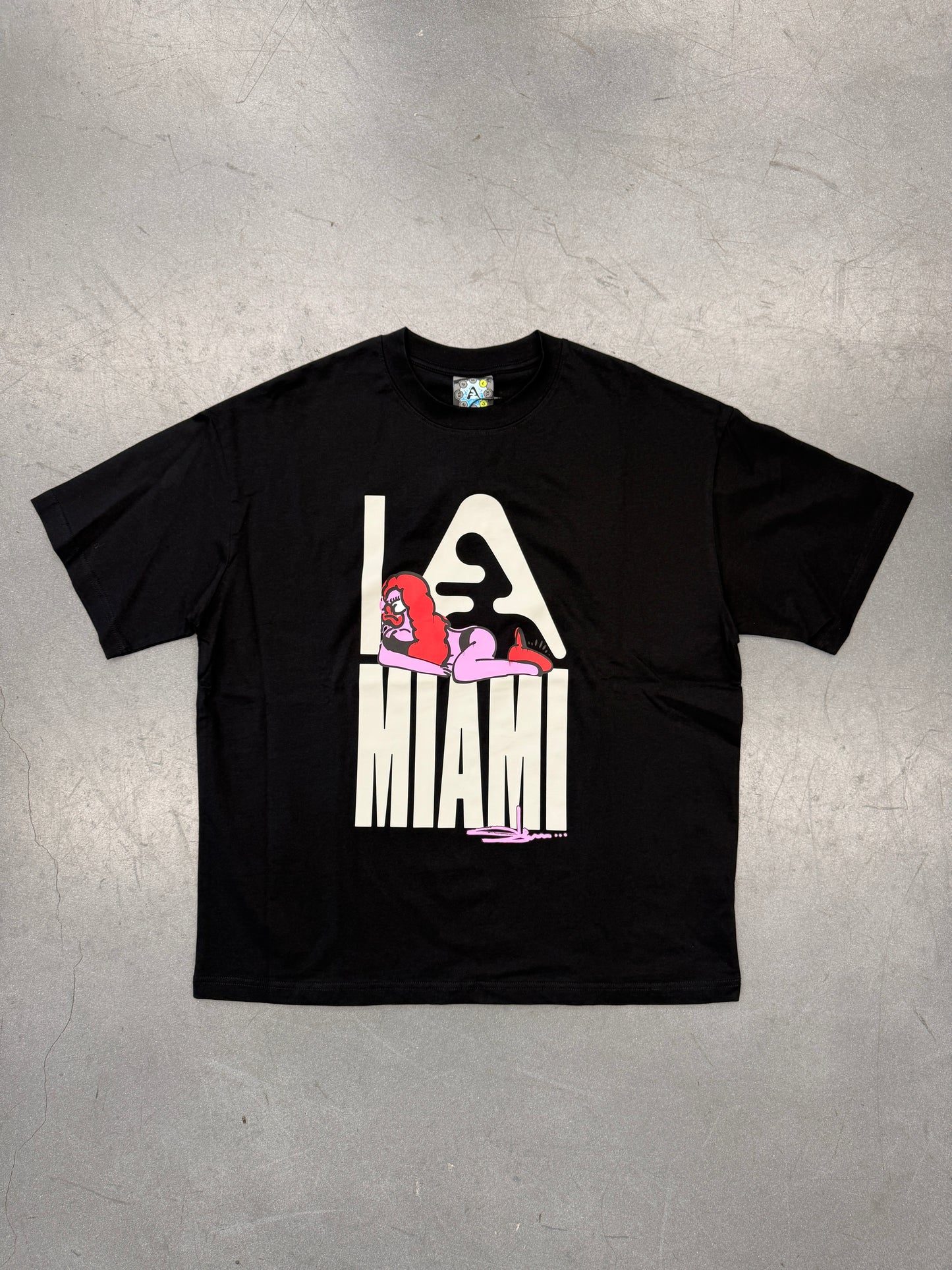 SLAWN I LOVE MIAMI TEE - BLACK