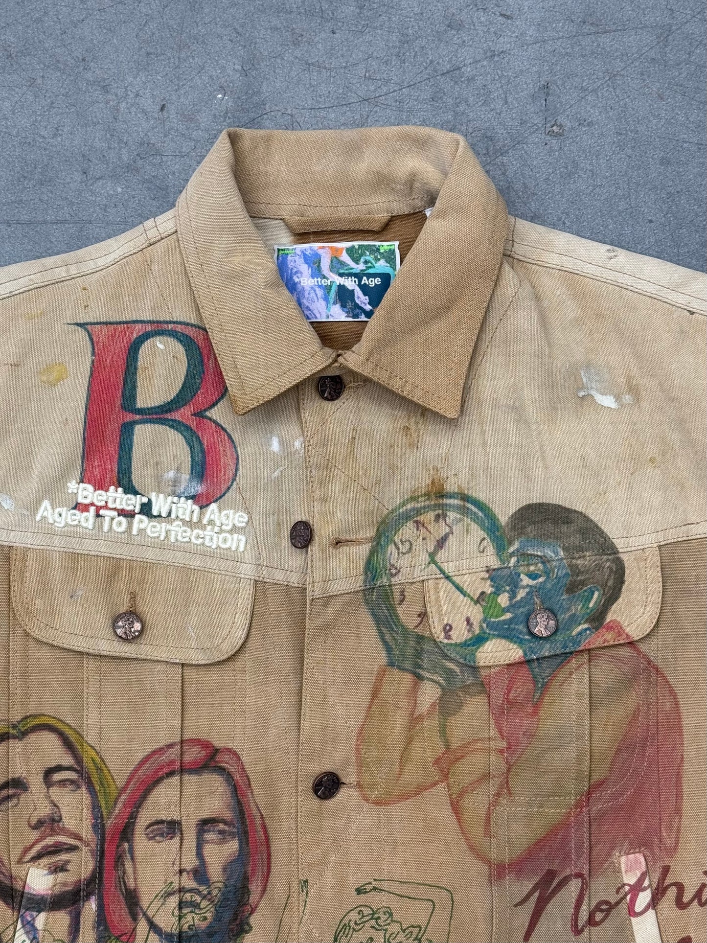 BETTER WITH AGE HARRISON RECONSTRUCTED TRUCKER JACKET