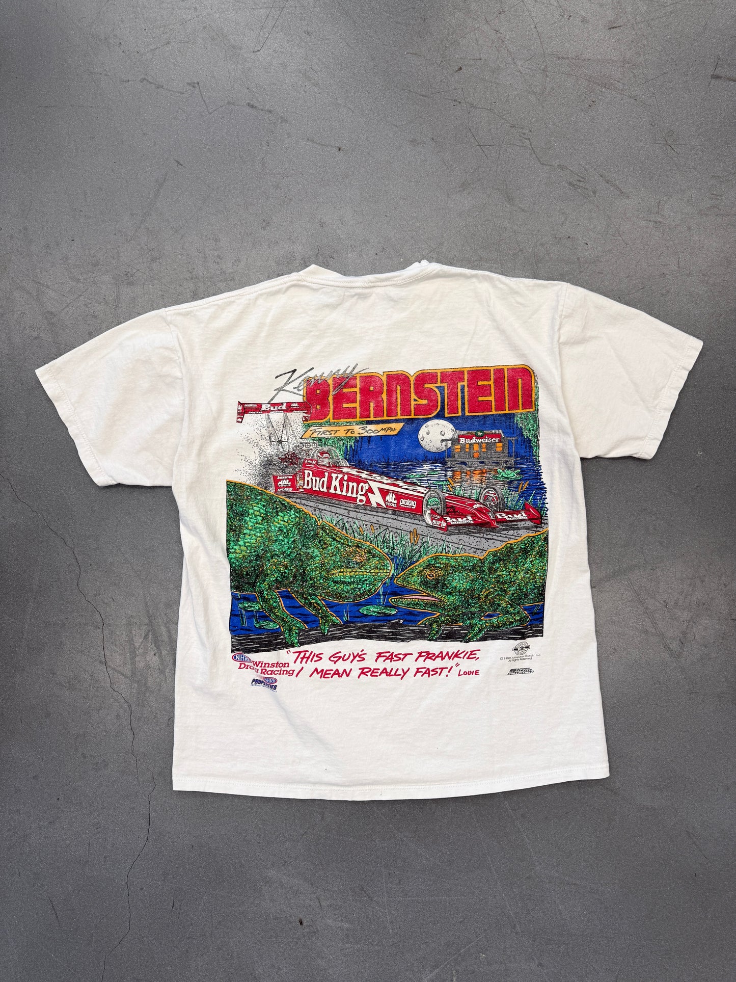 1998 BUDWEISER KENNY BERNSTEIN NHRA TEE (JERZEES TAG)