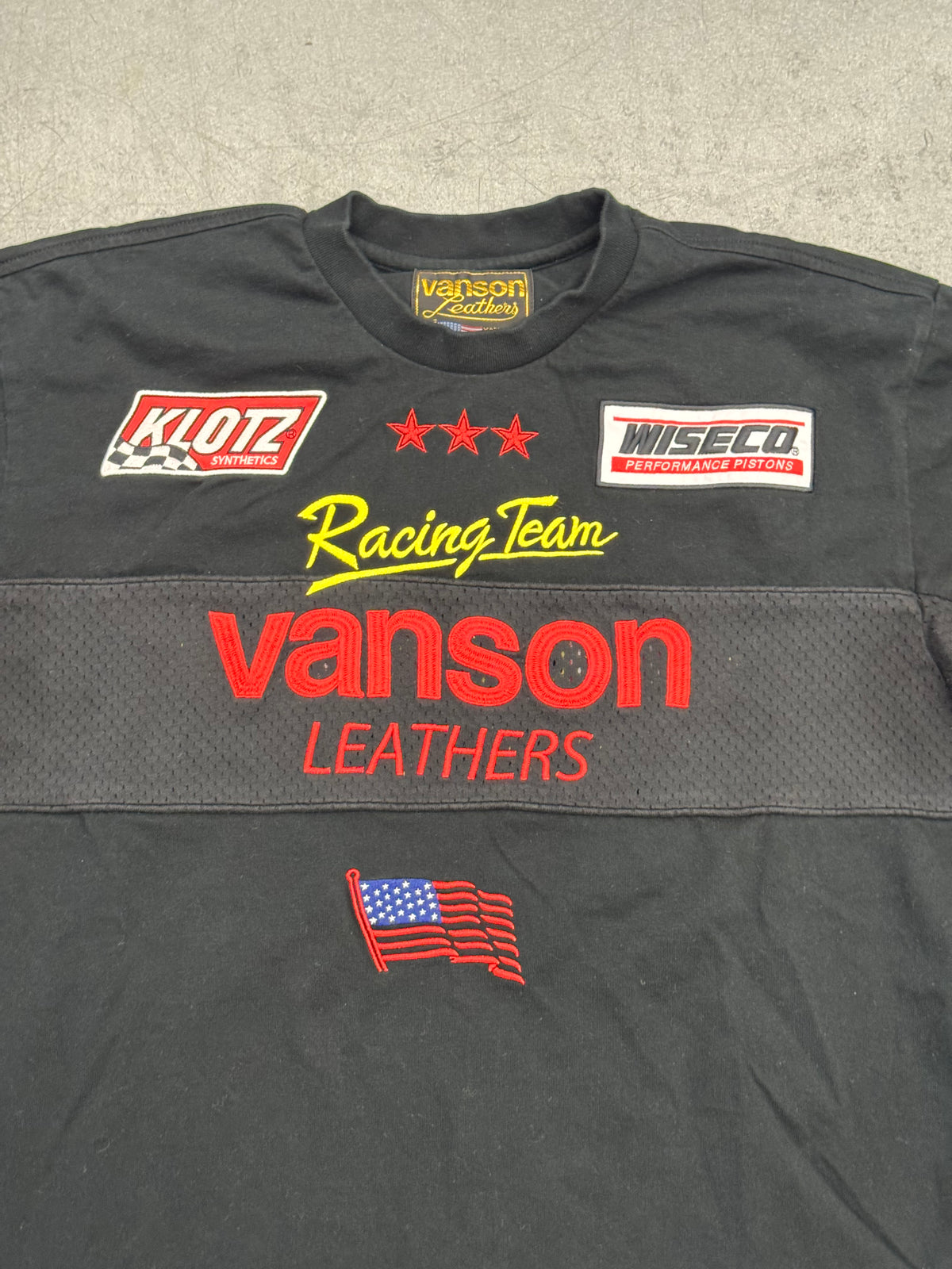 SS26 SUPREME VANSON LEATHERS LS TOP - BLACK