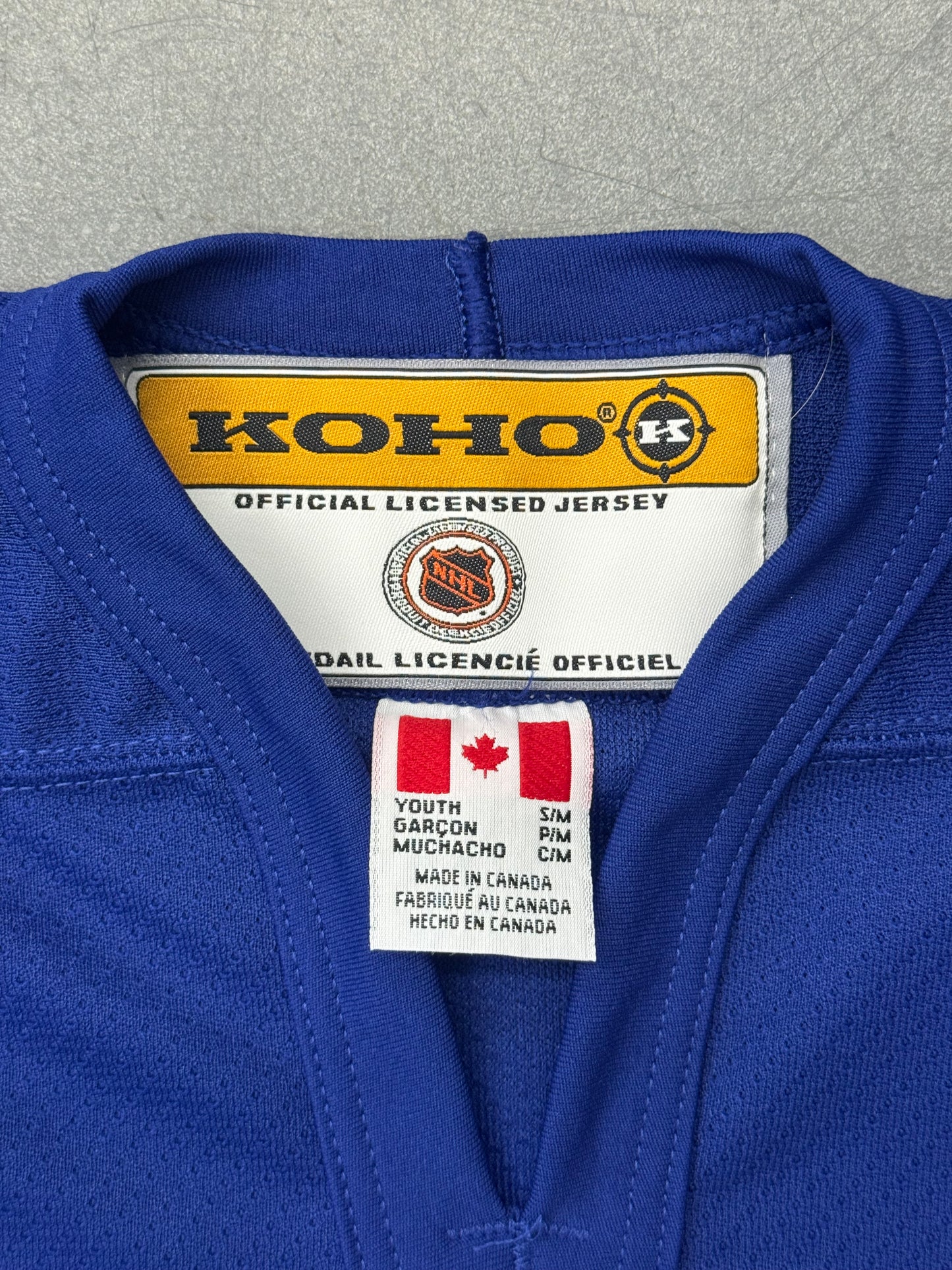 VINTAGE KOHO TORONTO MAPLE LEAFS YOUTH HOCKEY JERSEY (S/M)