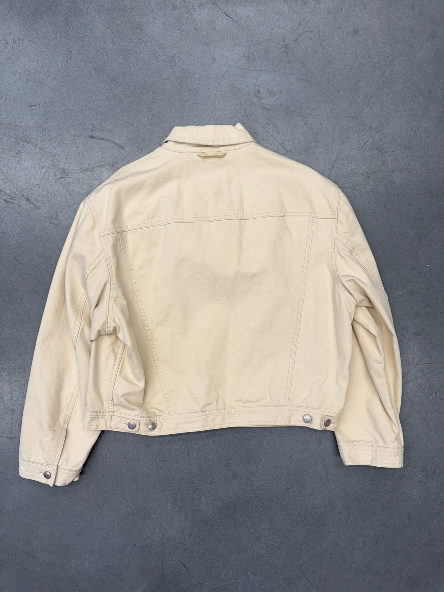 ACNE STUDIOS CANVAS JACKET IN OATMEAL MELANGE