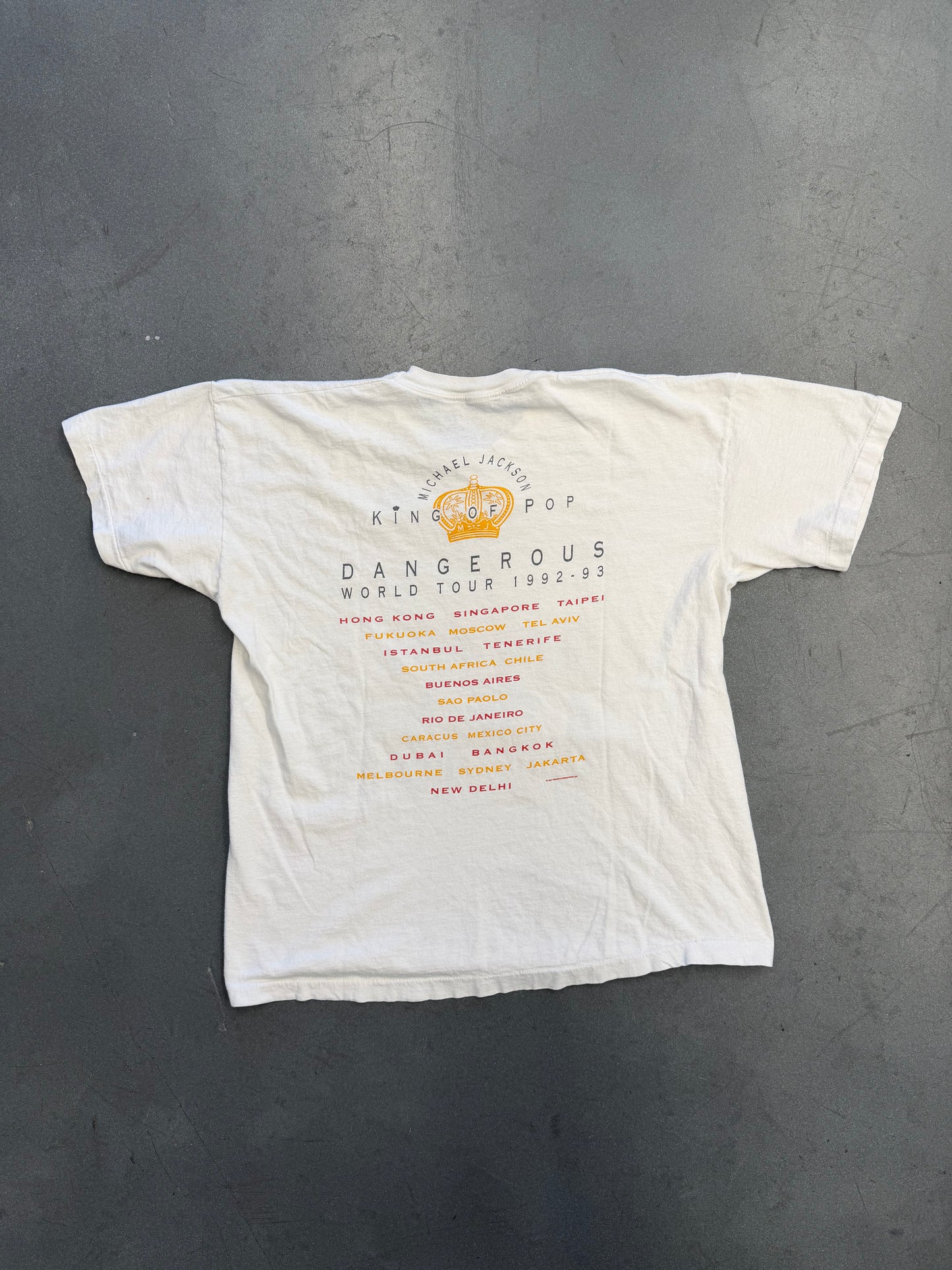 1992 MICHAEL JACKSON DANGEROUS WORLD TOUR TEE (SCREEN STARS TAG)