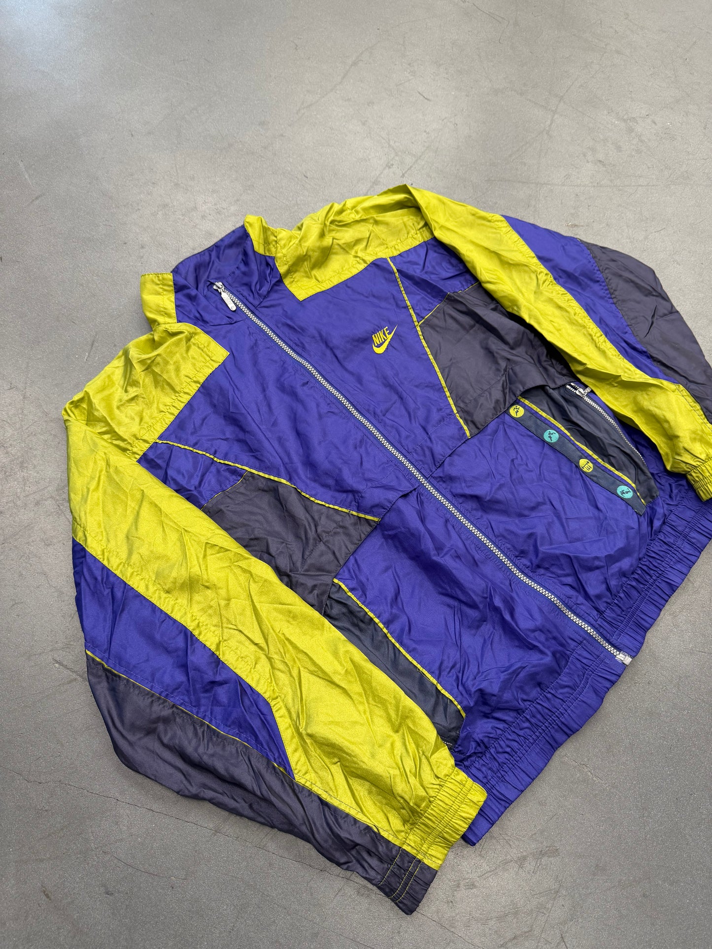 90S NIKE THERE IS NO FINISH LINE COLORBLOCK ZIP-UP WINDBREAKER