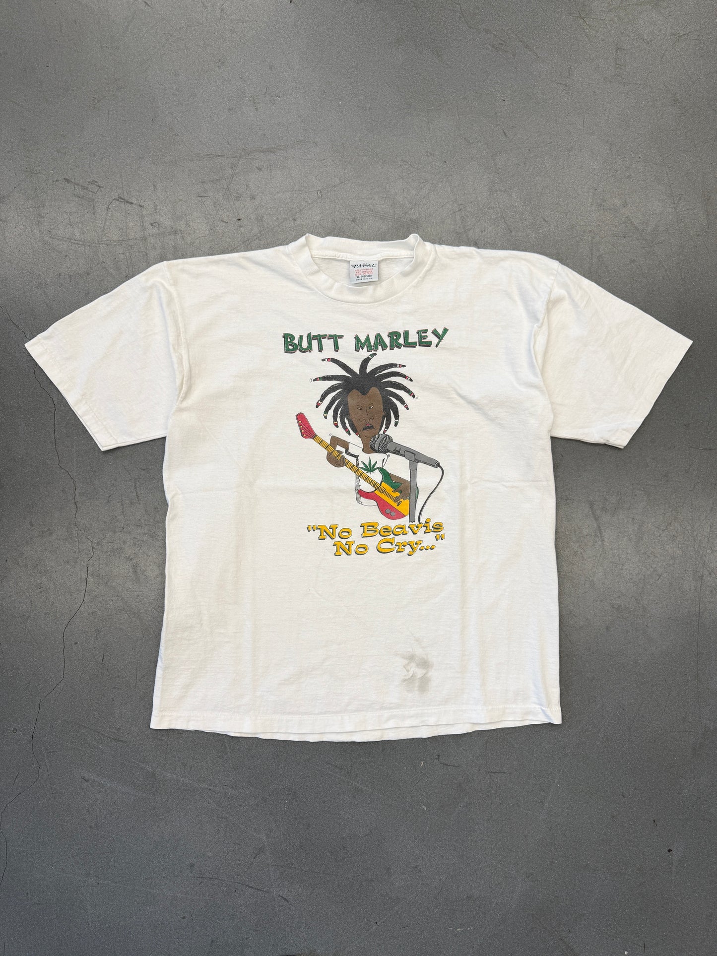 90S BOOTLEG BUTT MARLEY "NO BEAVIS NO CRY..." TEE (PAVAL TAG)