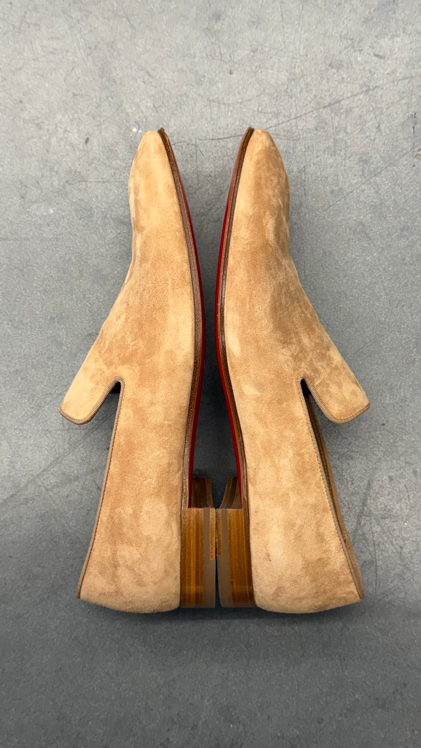 SIZE 44 CHRISTIAN LOUBOUTIN DANDELION FLAT 'LIONNE' MENS SHOES (W/BOX)