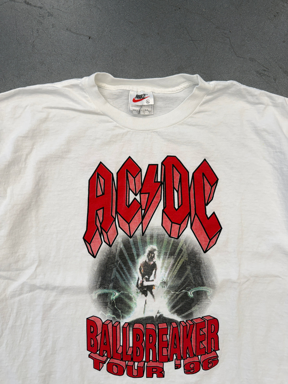 1996 AC/DC BALLBREAKER WORLD TOUR TEE ( RED/WHITE NIKE TAG)