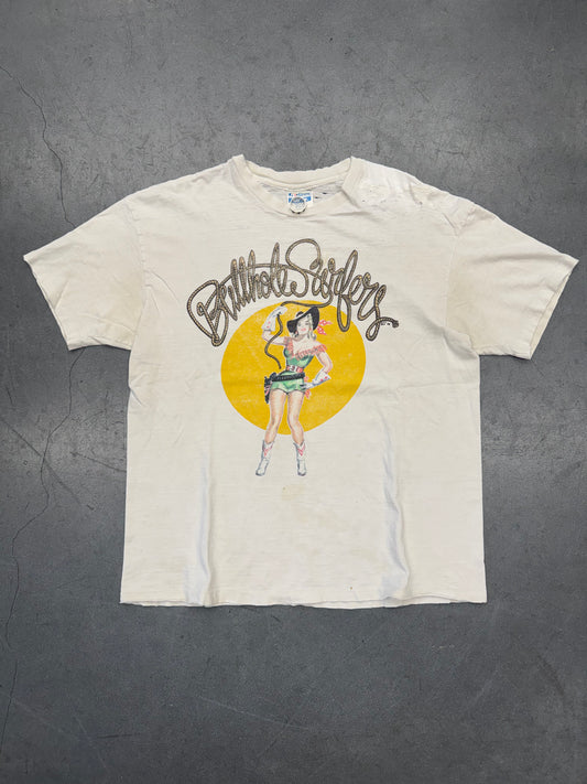1988 FRANK KOZIK BUTTHOLE SURFERS COWGIRL DISTRESSED TEE (HANES BEEFY TAG)(SHOULDER REPAIR)