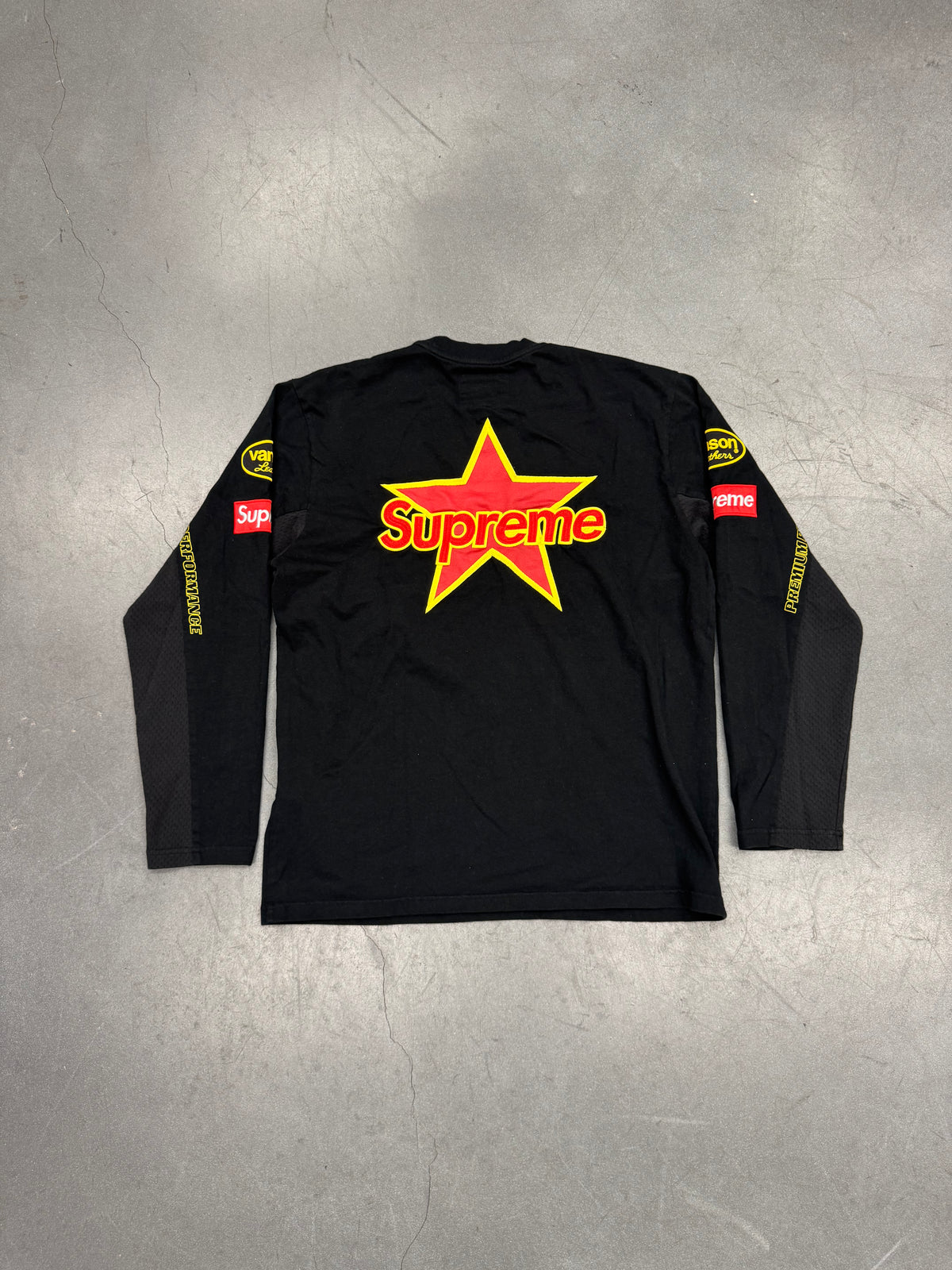 SS26 SUPREME VANSON LEATHERS LS TOP - BLACK