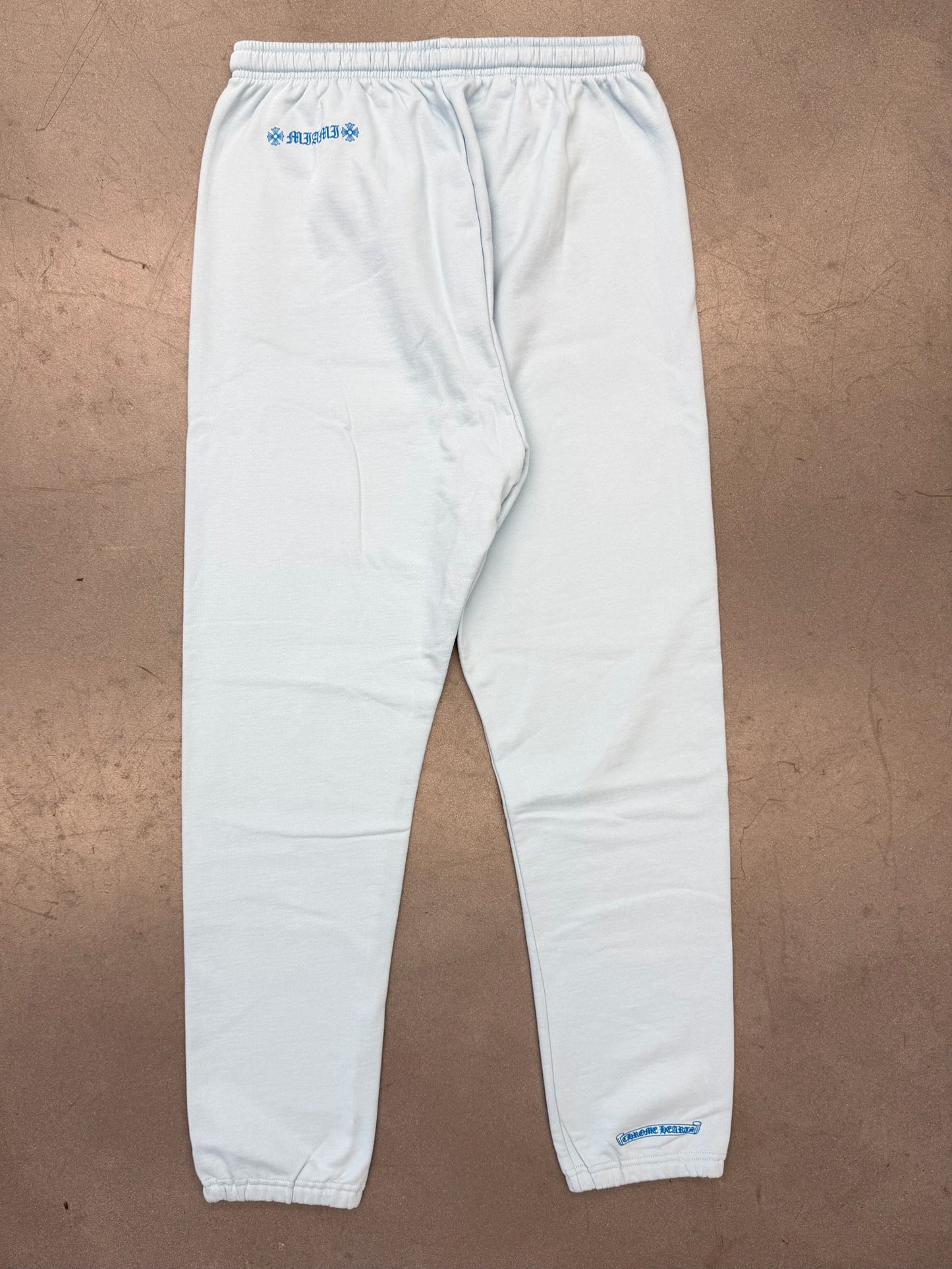 CHROME HEARTS MIAMI ART BASEL EXCLUSIVE VINE DAGGER SWEATPANTS - BABY BLUE