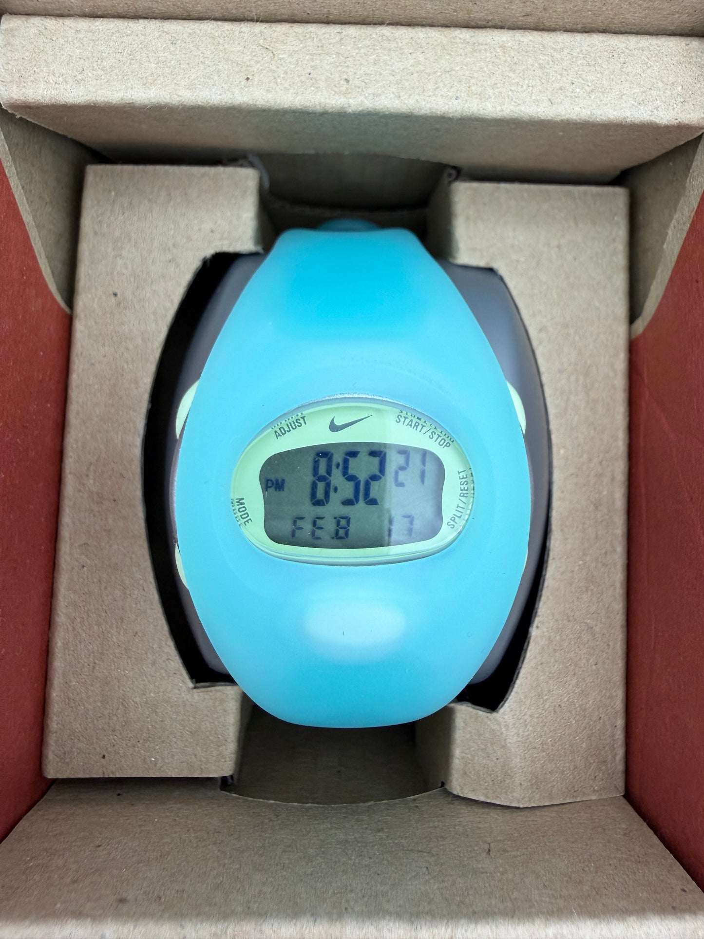 VINTAGE NIKE TEMPEST WRIST WATCH - TRANSLUCENT POOL BLUE (WITH BOX)