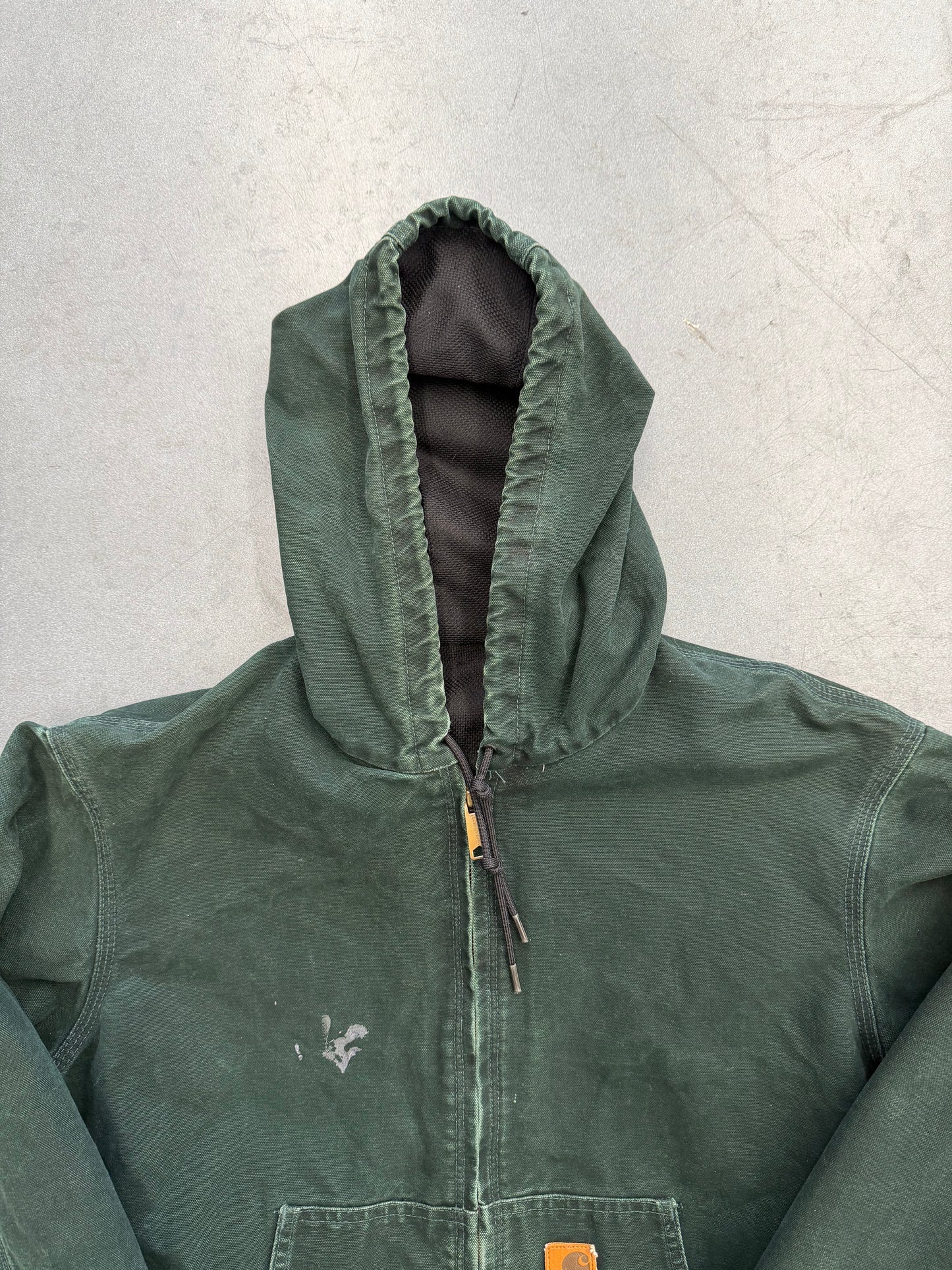 2000'S CARHARTT INSULATED CANVAS HOODIE - DARK GREEN (J160SPC L)