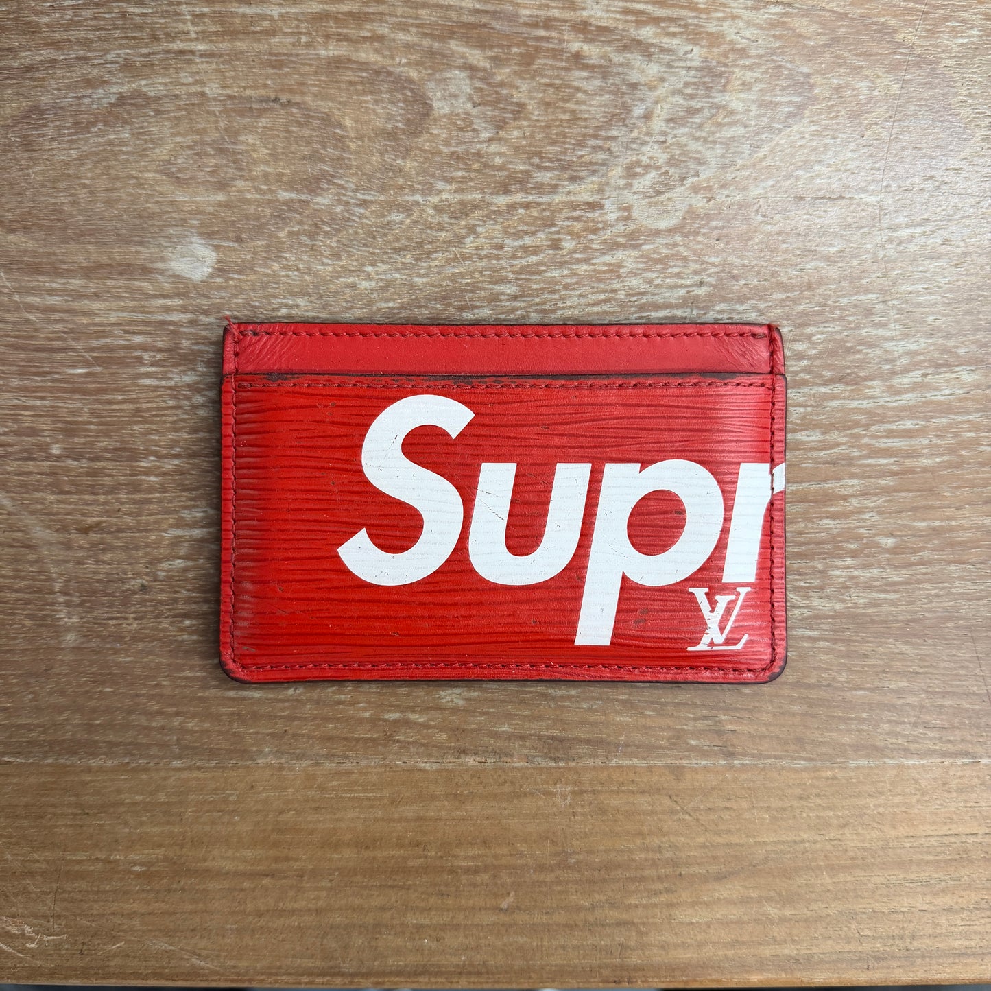 FW17 SUPREME LOUIS VUITTON PORTE CARTE SIMPLE EPI RED