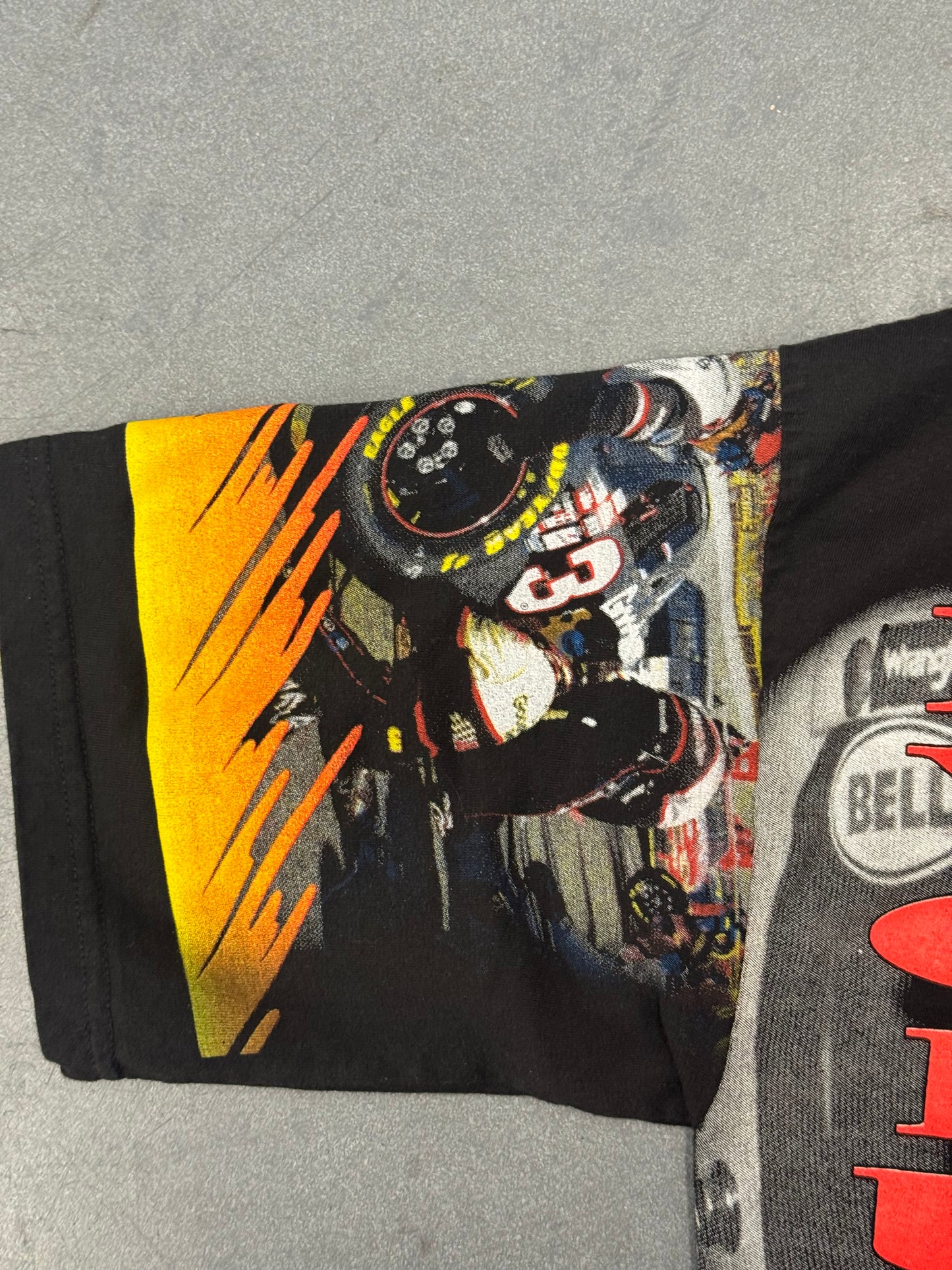 1998 NASCAR DALE EARNHARDT EVOLUTION OF "THE MAN" AOP TEE (CHASE TAG)