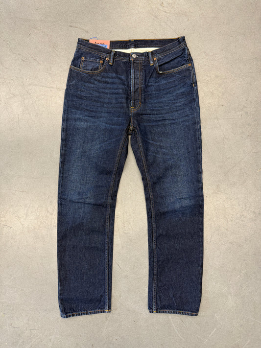 ACNE STUDIOS BLA KONST "LOG DARK BLUE" JEANS
