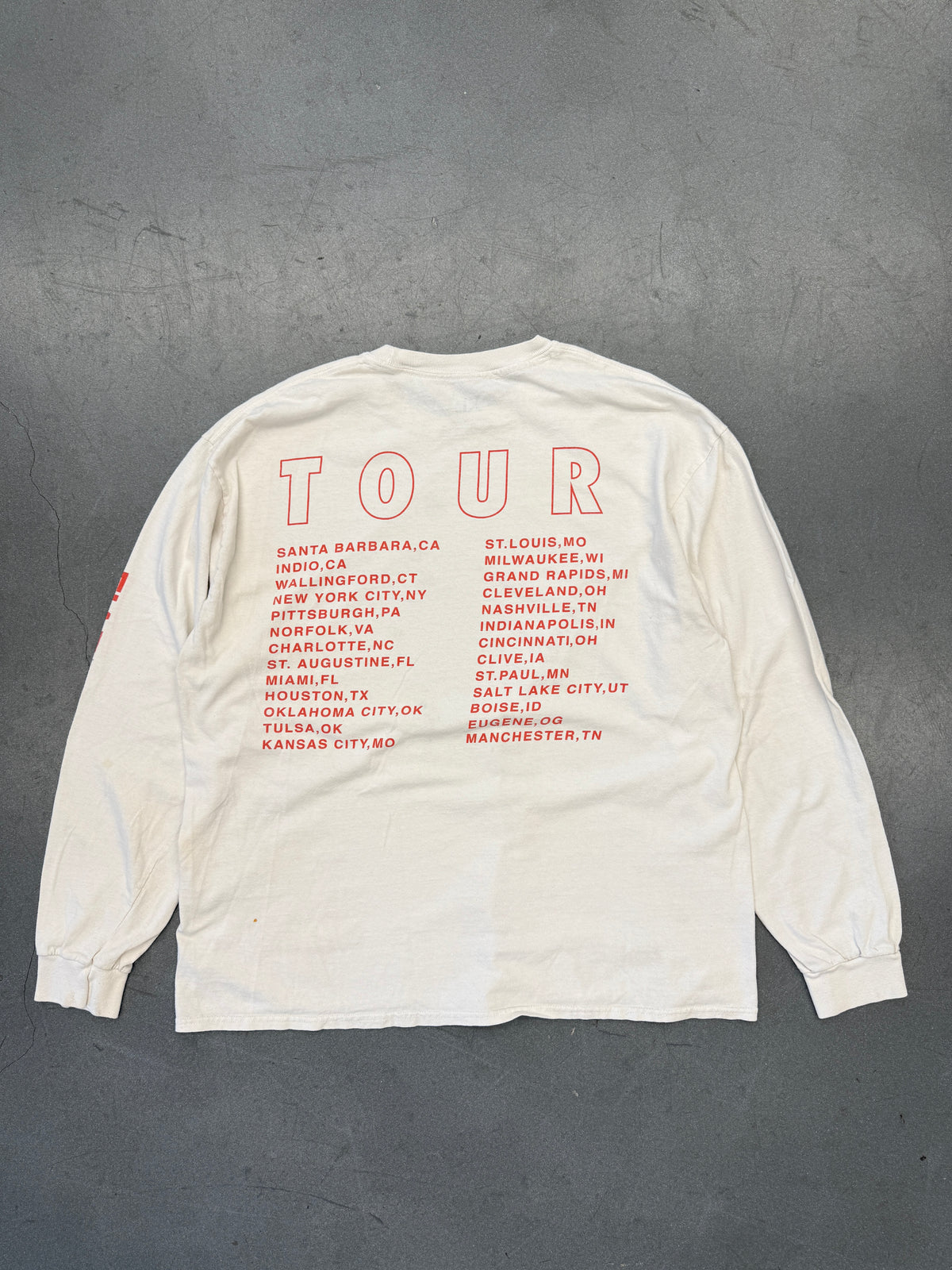 2015 TRAVIS SCOTT BIRD'S EYE VIEW TOUR MMXVII LS TEE