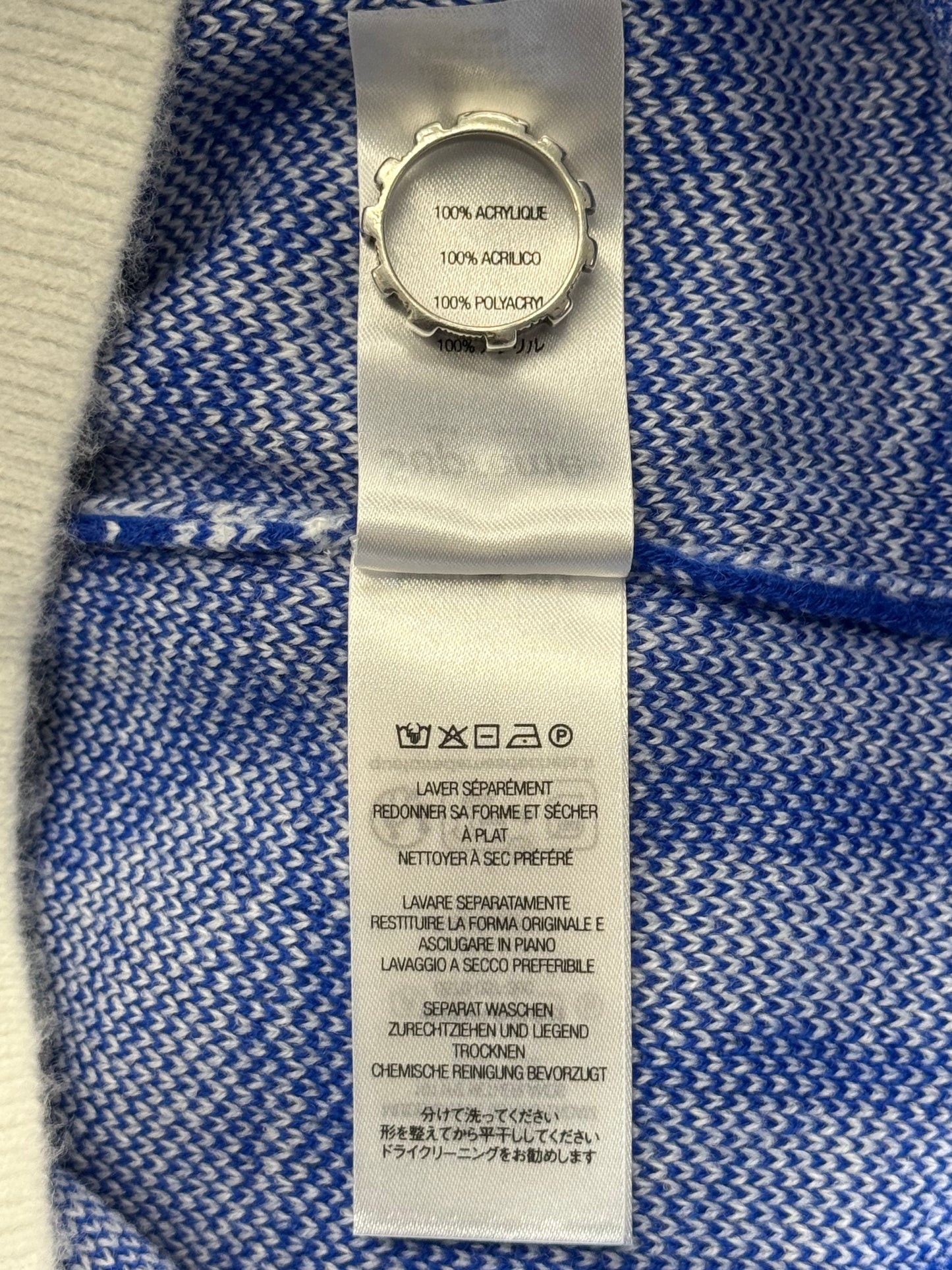 SS25 SUPREME MONEY SWEATER - WHITE/BLUE
