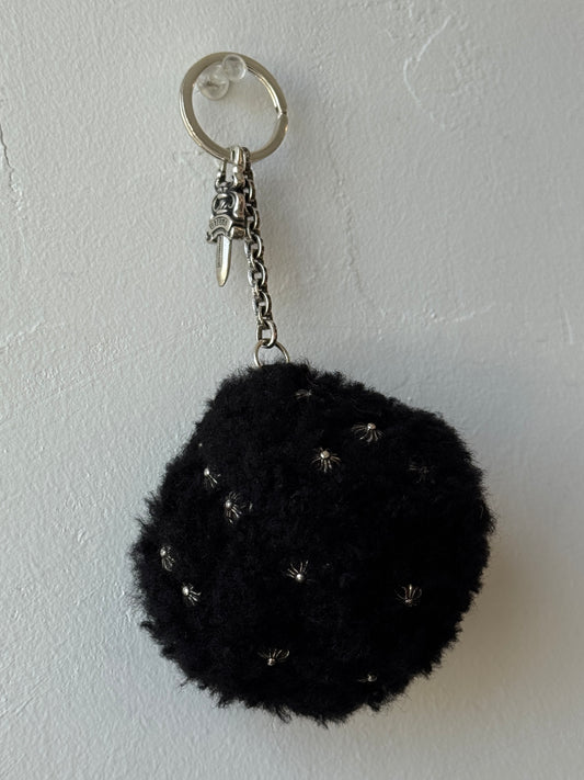 CHROME HEARTS FUZZY DICE KEYCHAIN
