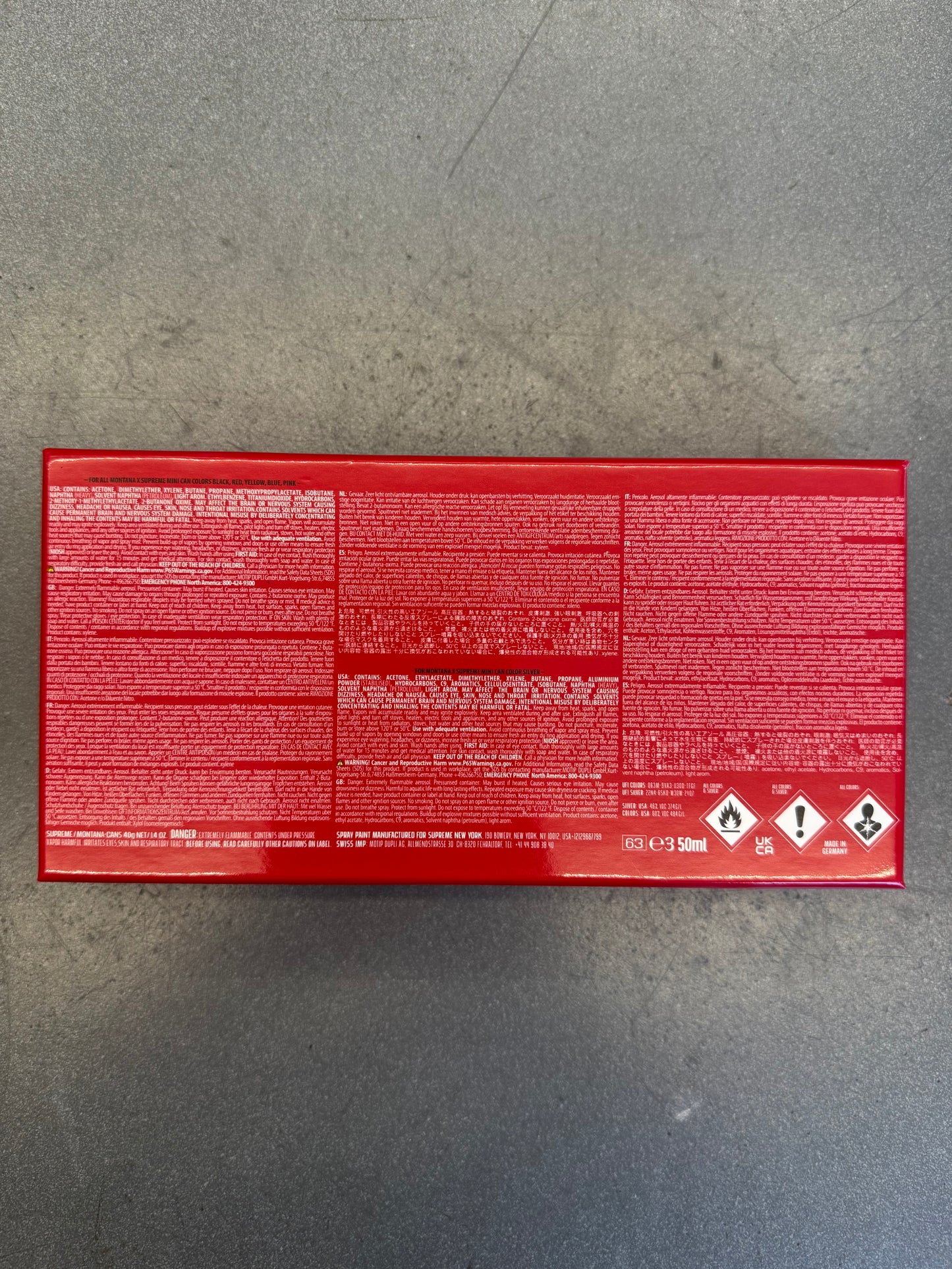 SS21 SUPREME X MONTANA MINI SPRAYPAINT CANS (SET OF 6)