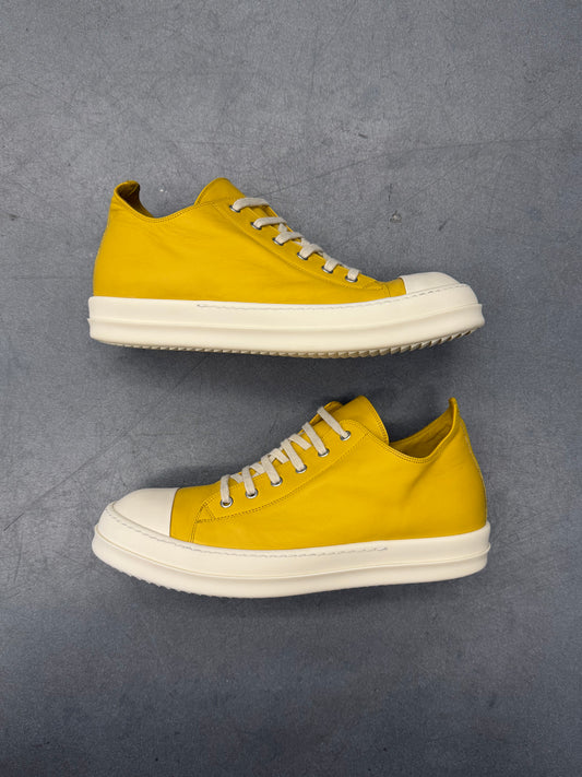 RICK OWENS DRKSHDW RAMONES LOW SNEAKERS - YELLOW