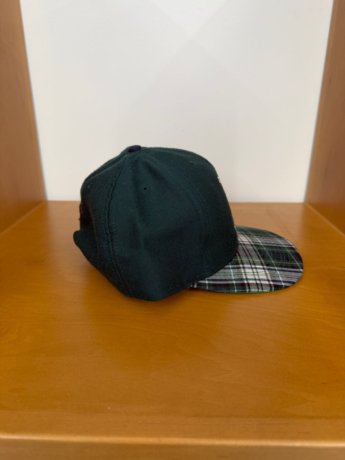 90S UNIVERSITY OF MIAMI PLAID BILL NUTMEG SNAPBACK