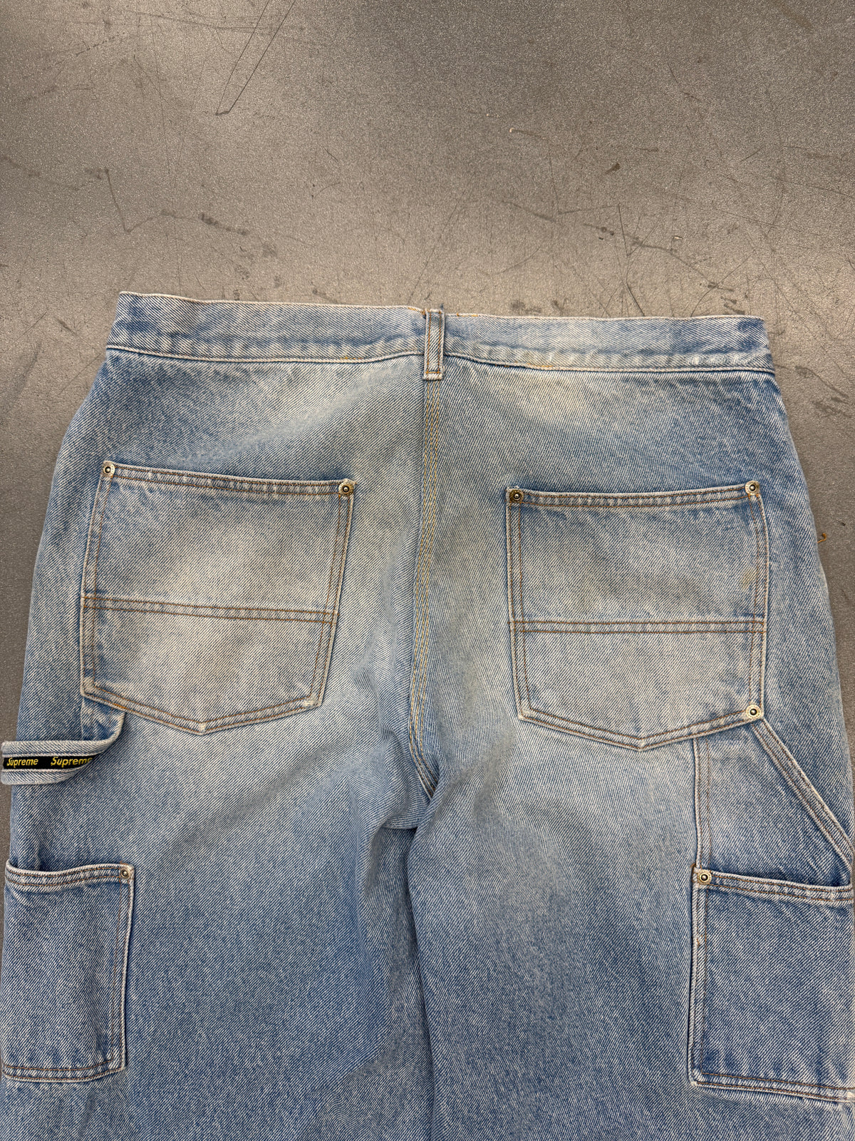 SS23 SUPREME DOUBLE KNEE PAINTER PANT - WASHED BLUE
