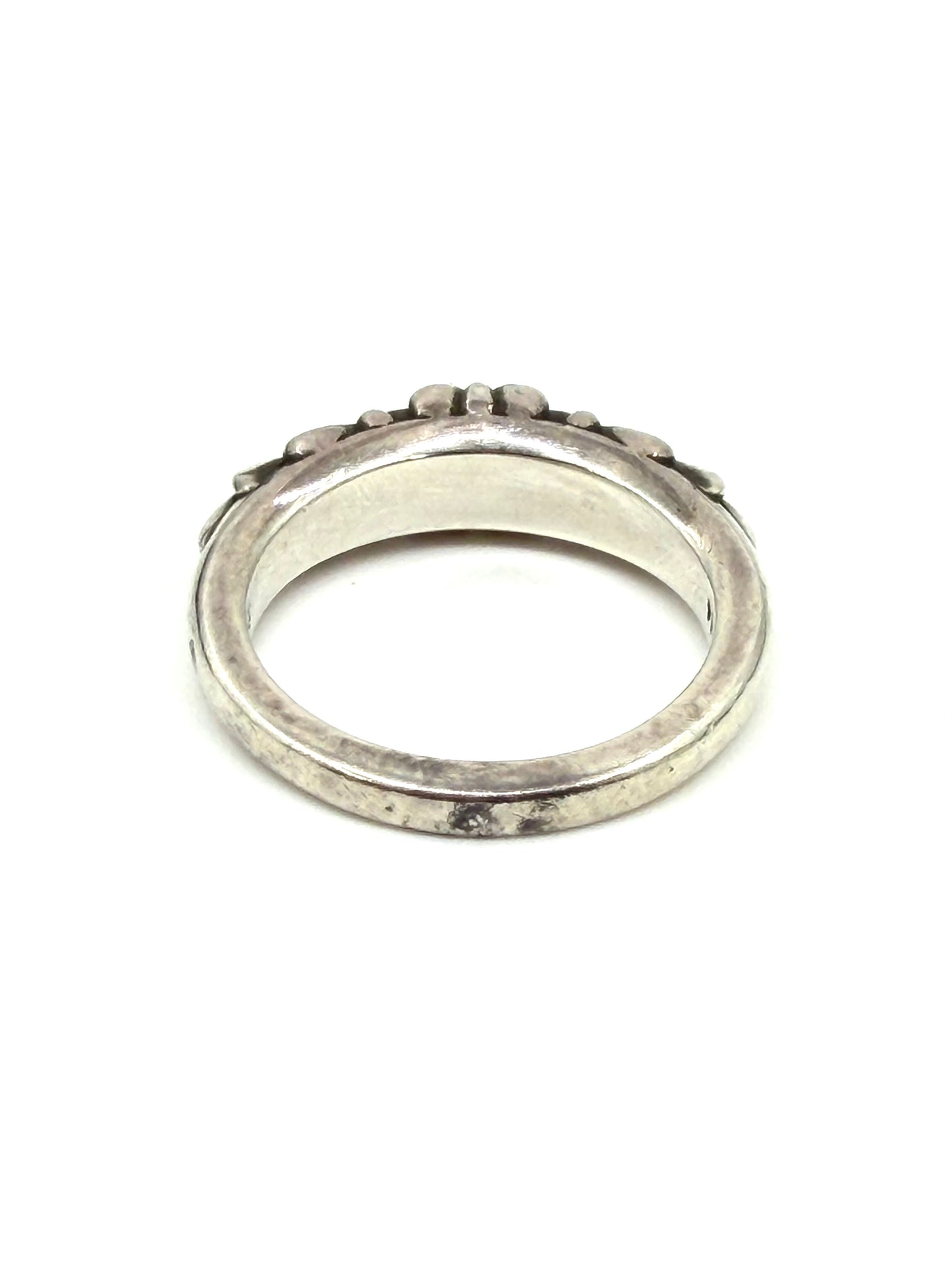 CHROME HEARTS BABY CLASSIC FLORAL SILVER RING