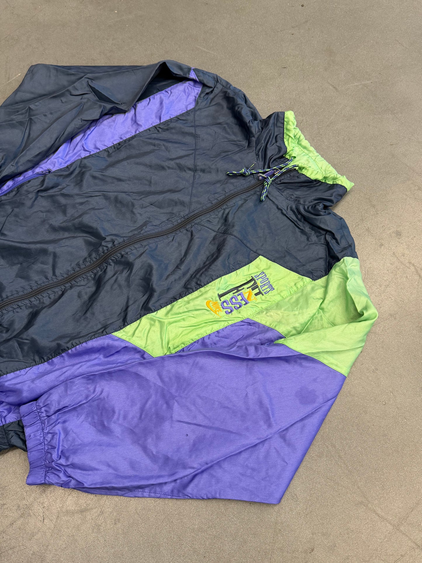 90S NIKE SPORTS FITNESS COLORBLOCK ZIP-UP WINDBREAKER