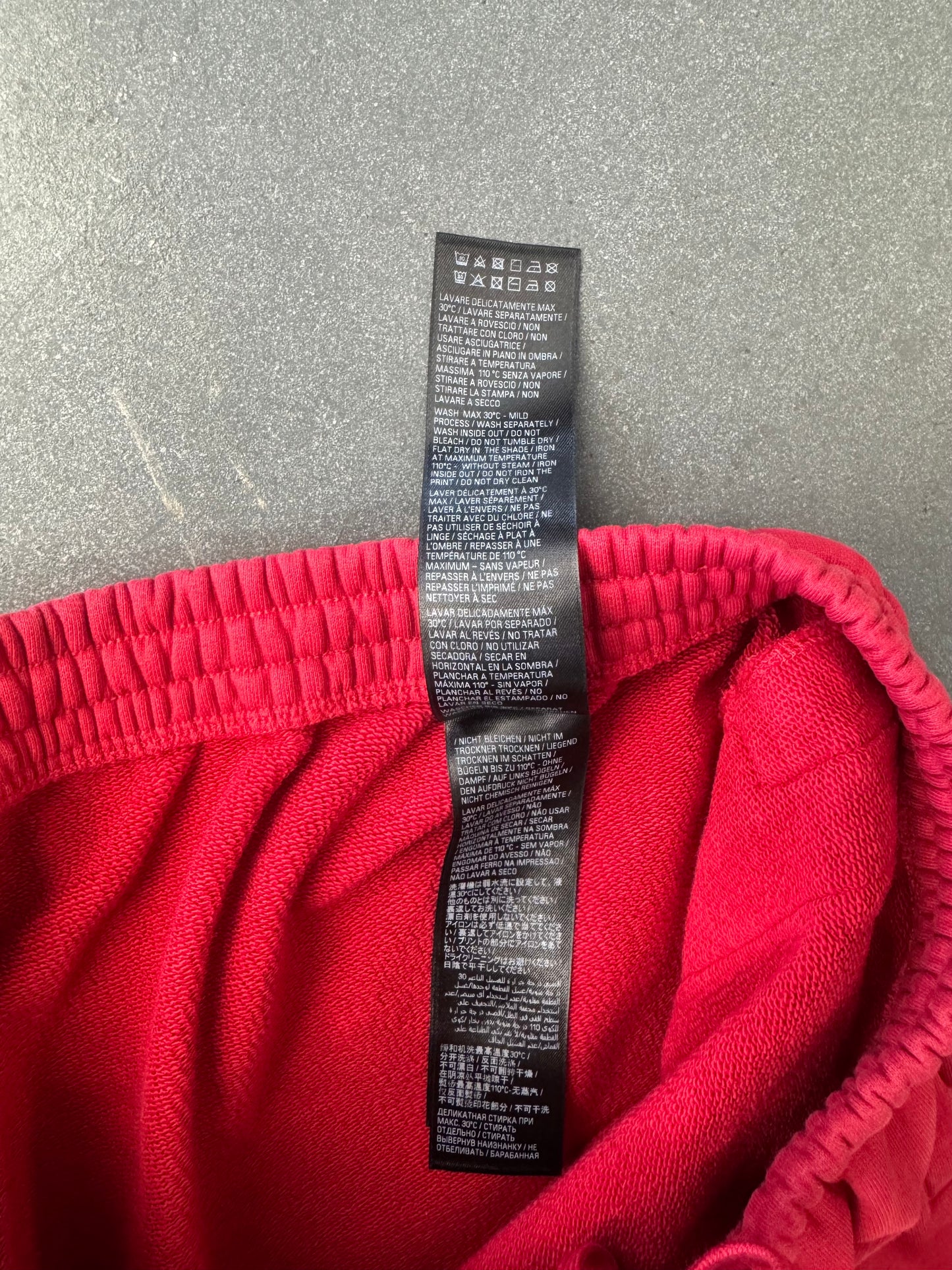 BALENCIAGA STENCIL TYPE BAGGY SWEATPANT - RED