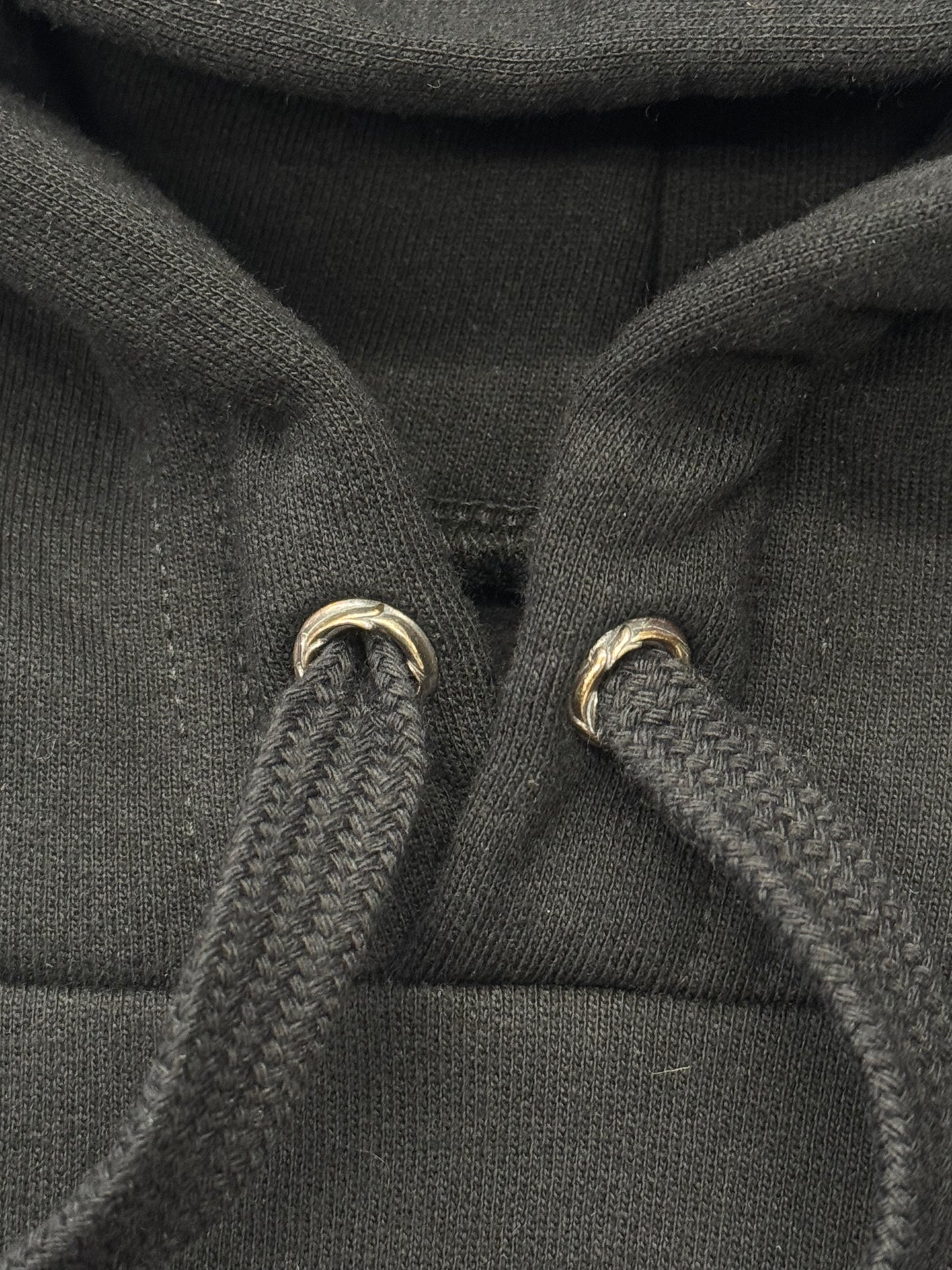 CHROME HEARTS ONLINE EXCLUSIVE TONAL BLACK HORSESHOE FLORAL PULLOVER HOODIE