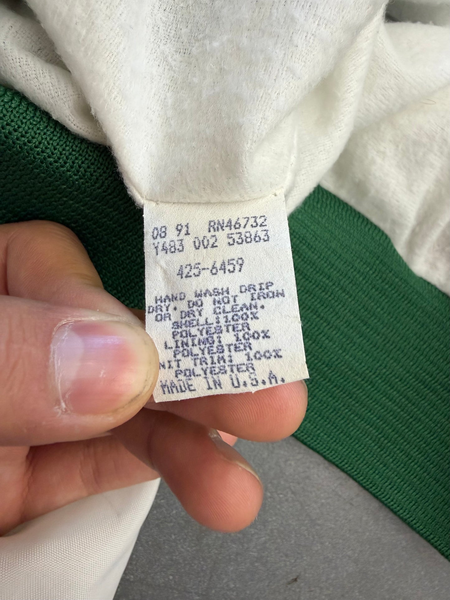 90S UNIVERSITY OF MIAMI HURRICANES FANIMATION CHALK LINE JACKET