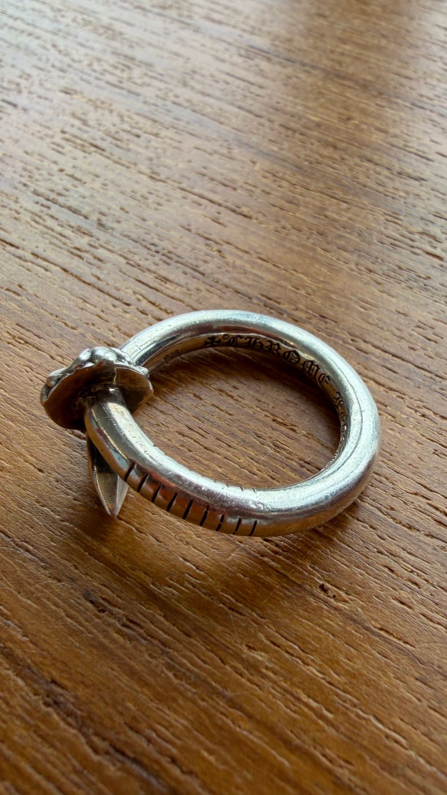 CHROME HEARTS NAIL SILVER RING