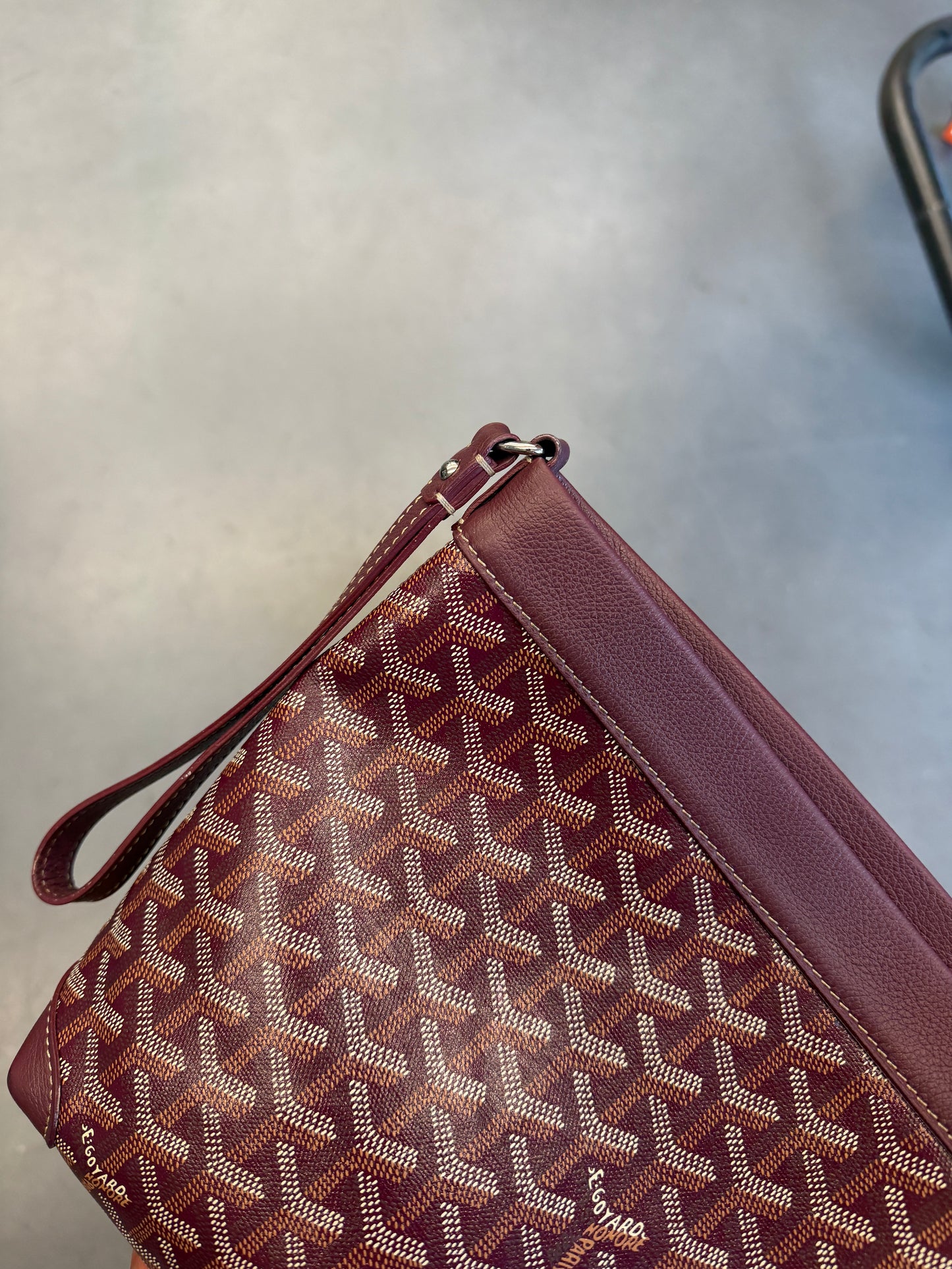 GOYARD CONTI POUCH - BURGUNDY