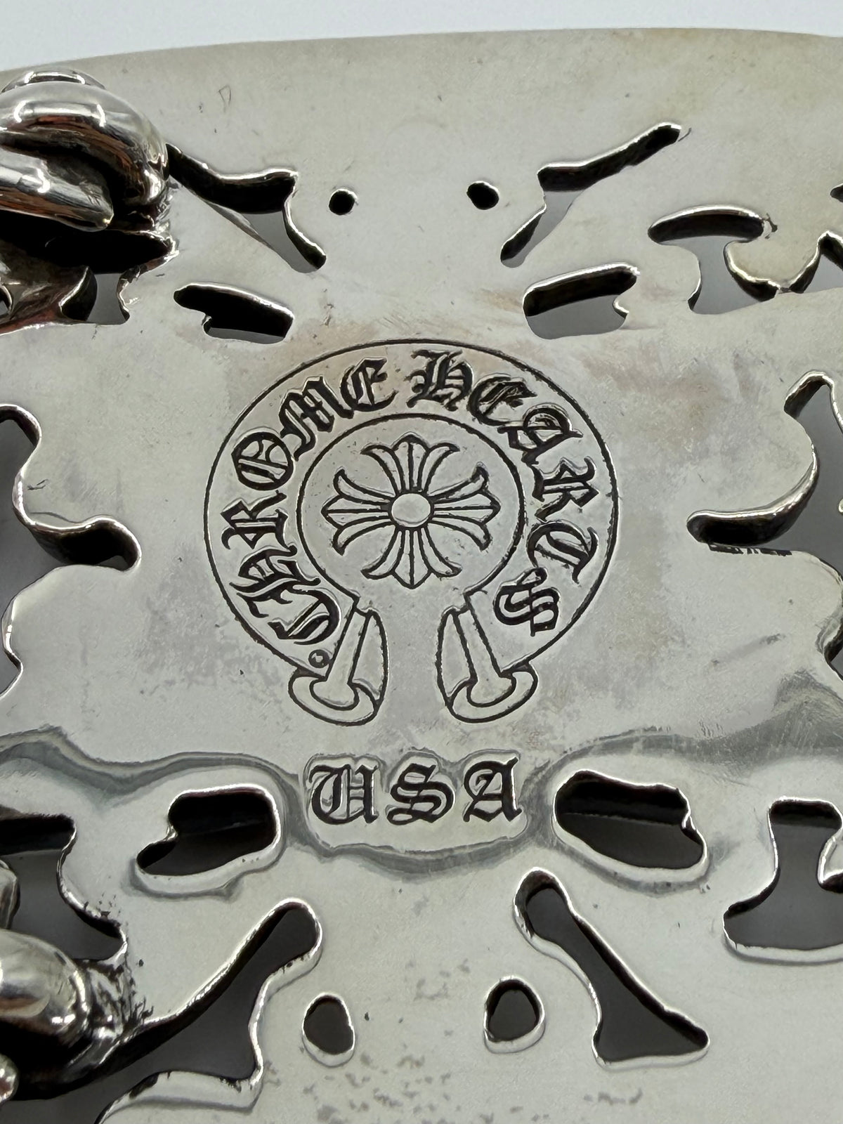 CHROME HEARTS 1.5" LARGE SILVER STAR BUCKLE