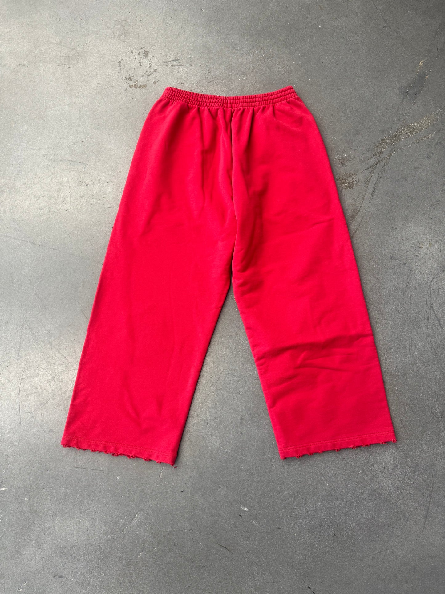 BALENCIAGA STENCIL TYPE BAGGY SWEATPANT - RED