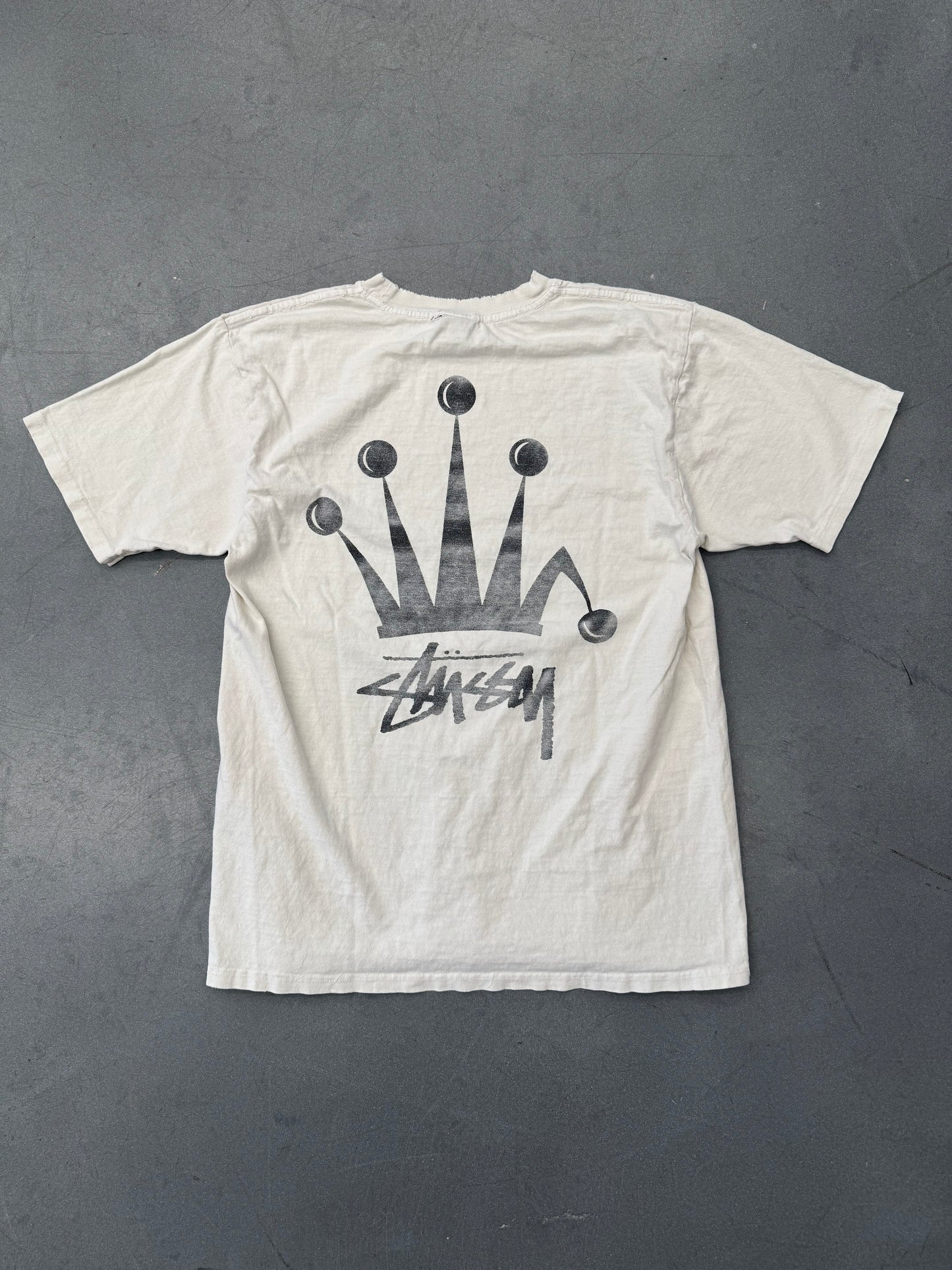 Y2K STUSSY CROWN MULLET TEE  (GUATEMALA STUSSY TAG)