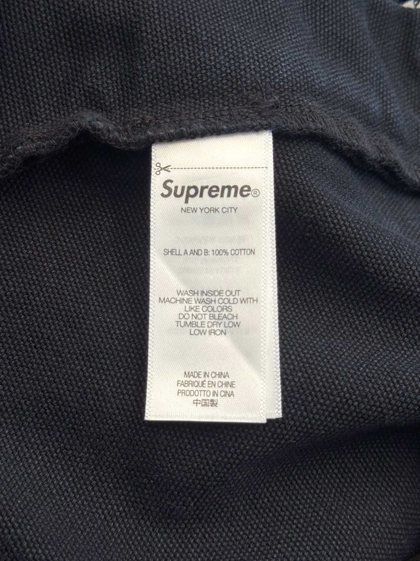 SS26 SUPREME THE GREAT CHINA WALL DOUBLE KNEE PANTS - BLACK