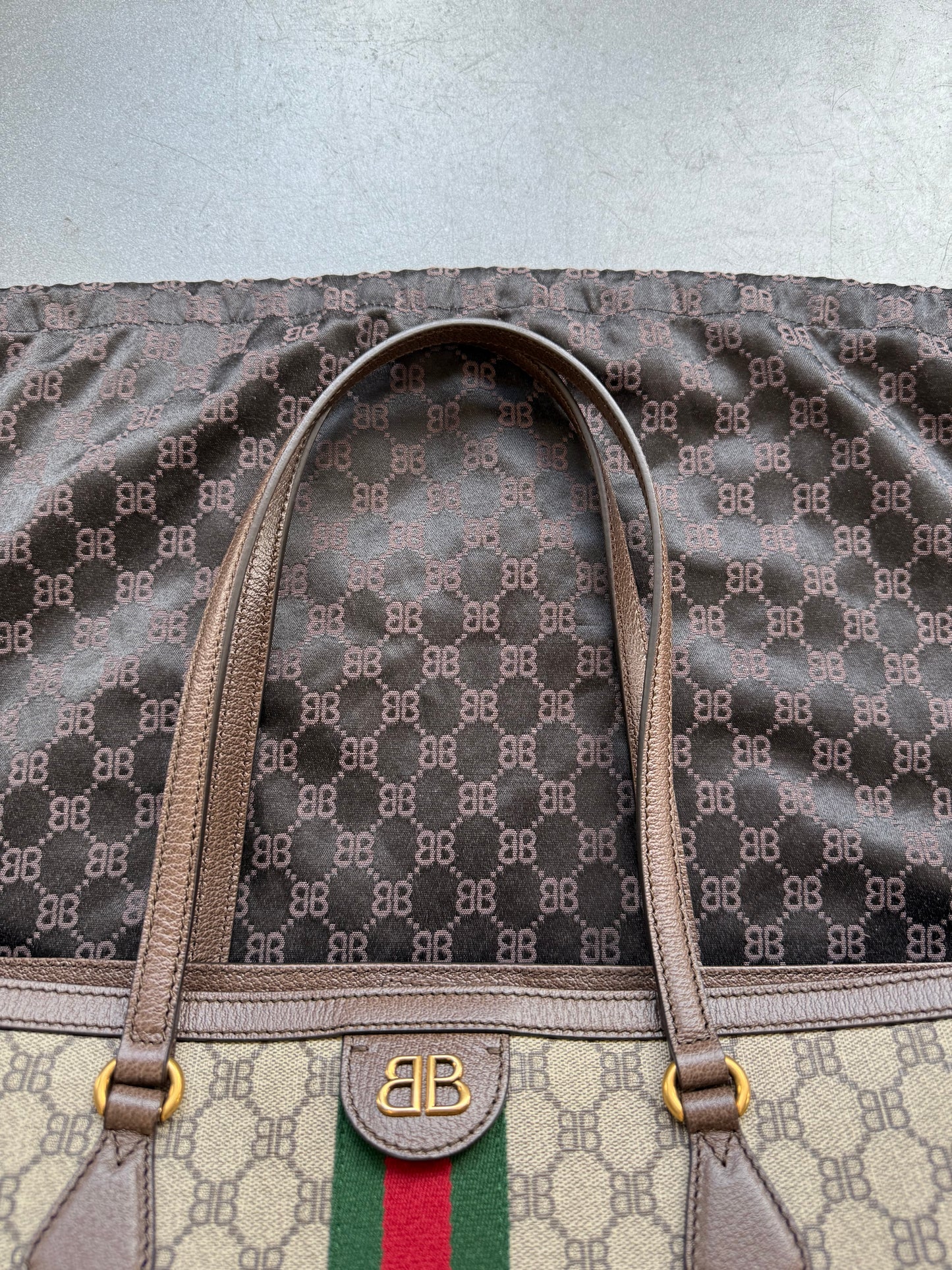 GUCCI X BALENCIAGA THE HACKER PROJECT GRAFFITI LARGE TOTE BAG (NEW WITH DUSTBAG) (TANIA)