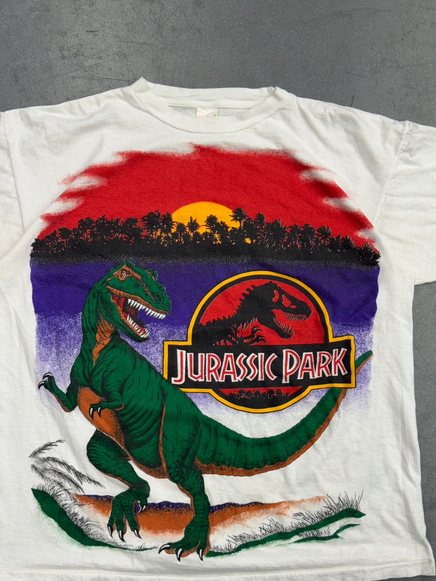90S JURASSIC PARK T-REX JUMBO PRINT TEE (T WORLD TAG)