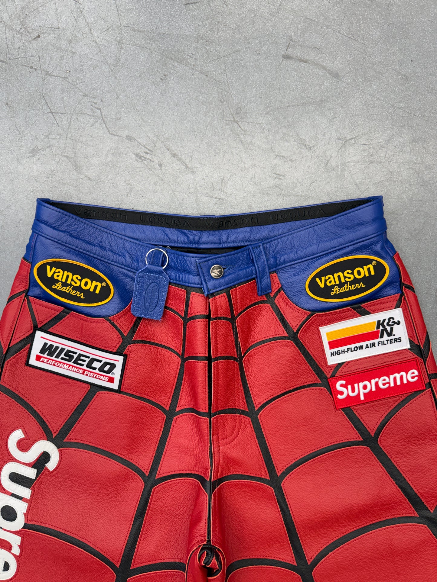 SS26 SUPREME VANSON LEATHERS SPIDER-MAN SHORTS