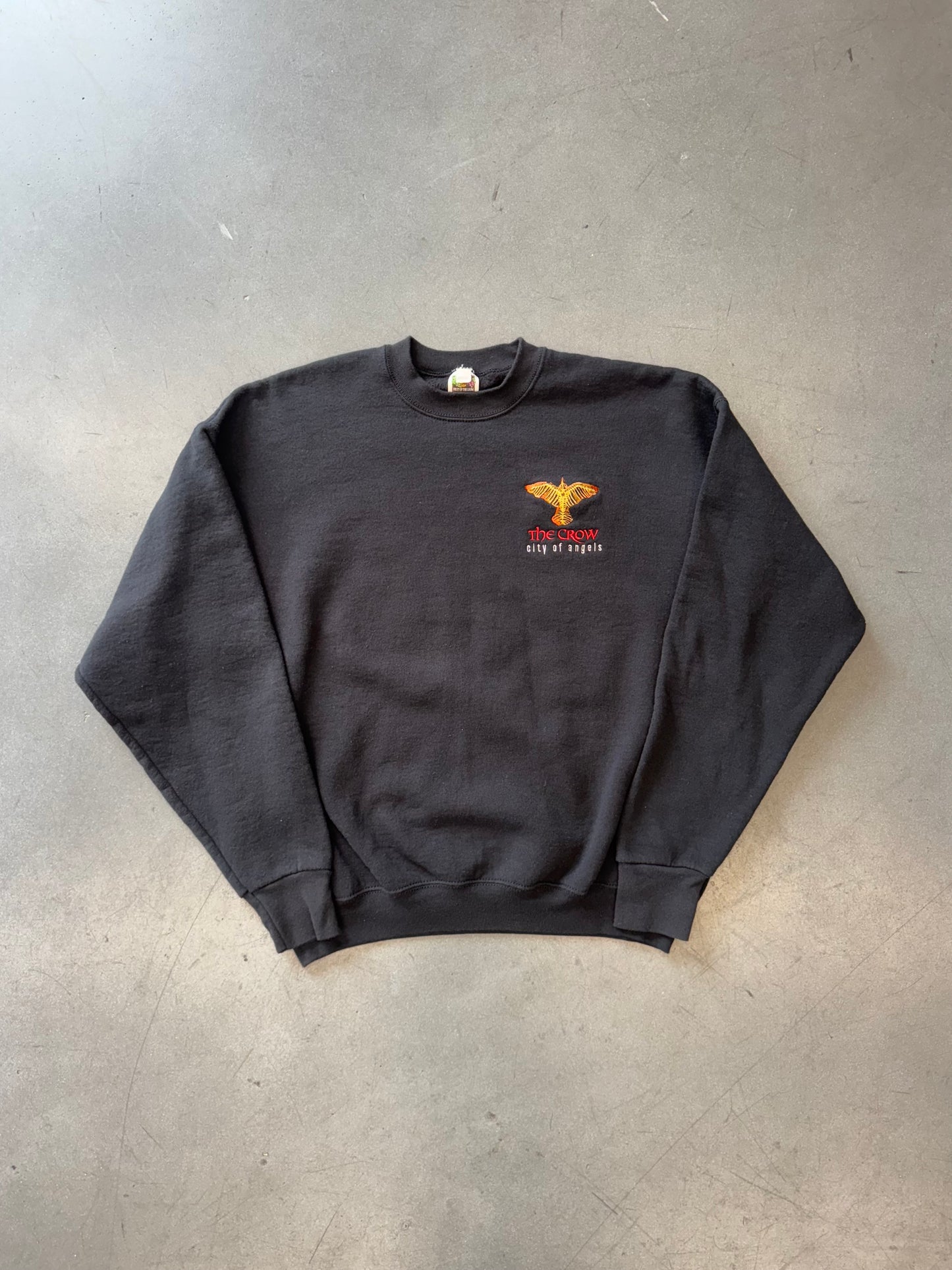 90S THE CROW CITY OF ANGELS EMBROIDERED CREWNECK (FOTL BEST TAG)