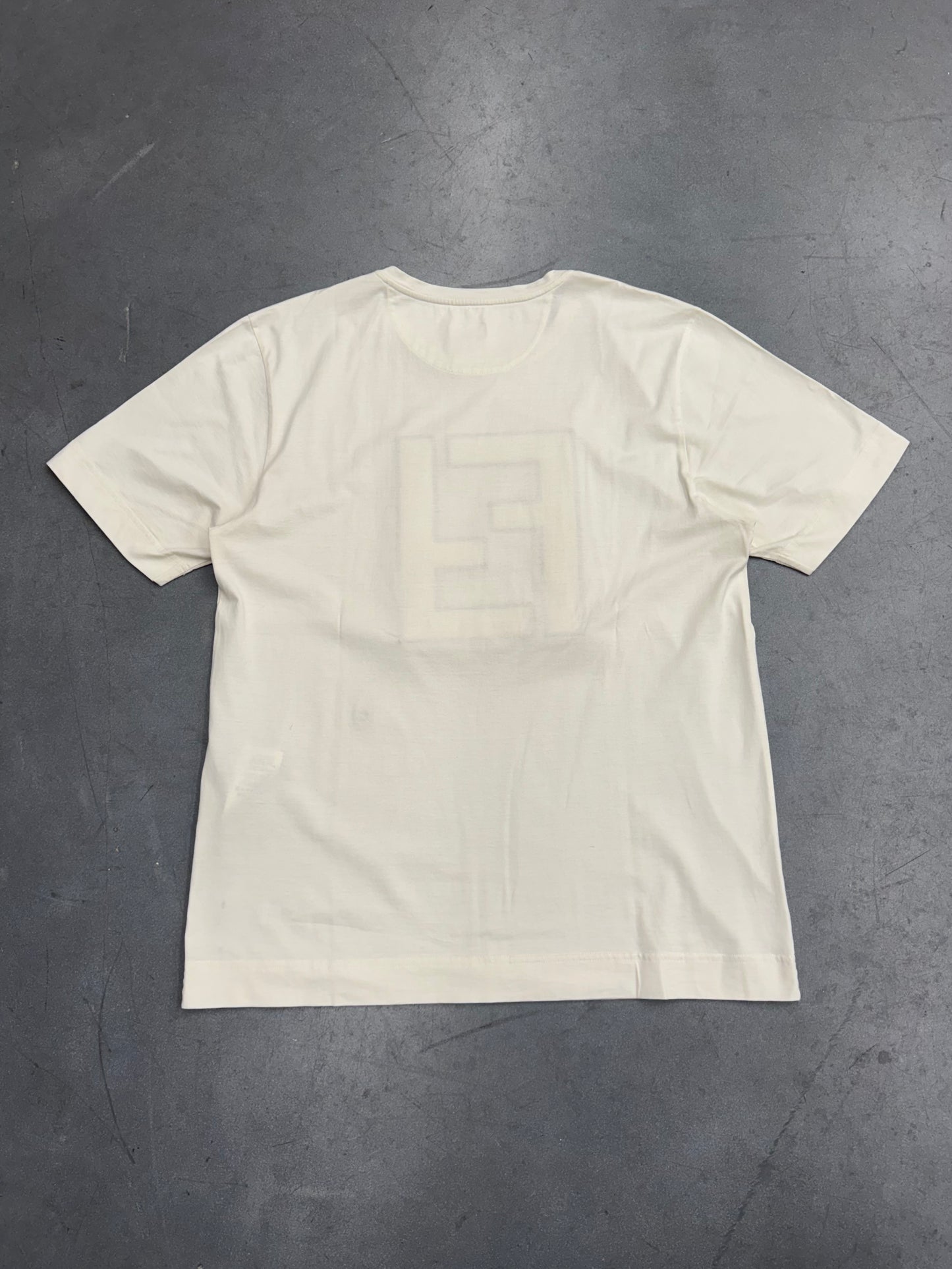 FENDI FF PADDED SUEDE LOGO TEE