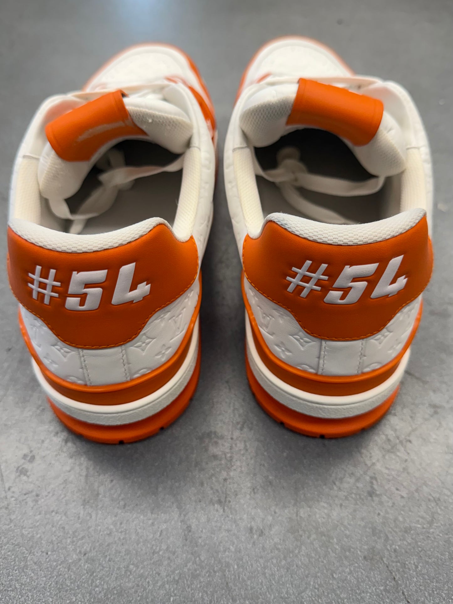 LOUIS VUITTON LV TRAINER SNEAKER - ORANGE/WHITE