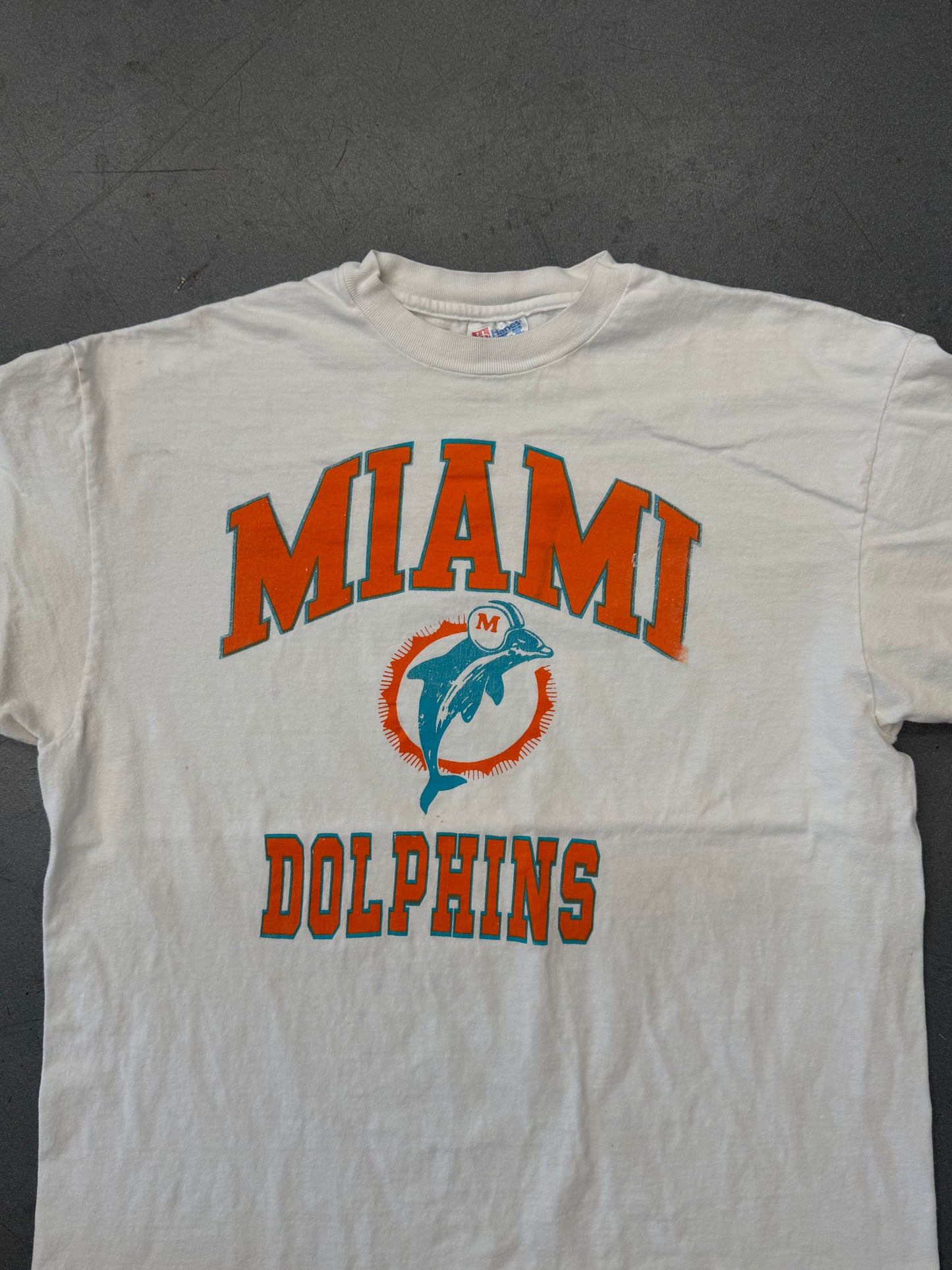 1992 MIAMI DOLPHINS AFC CHAMPIONS TEE (HANES BEEFY-T TAG)