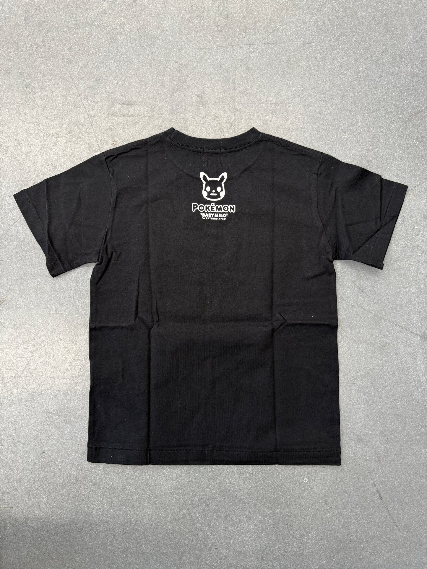 BAPE KIDS SNORLAX AND PIKACHU POKEMON TEE - BLACK